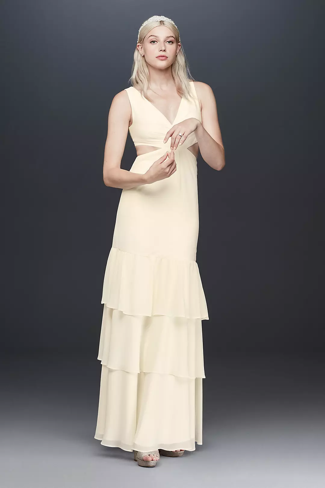 Fame and Partners Lennox Georgette Cutout Dress - Image 5