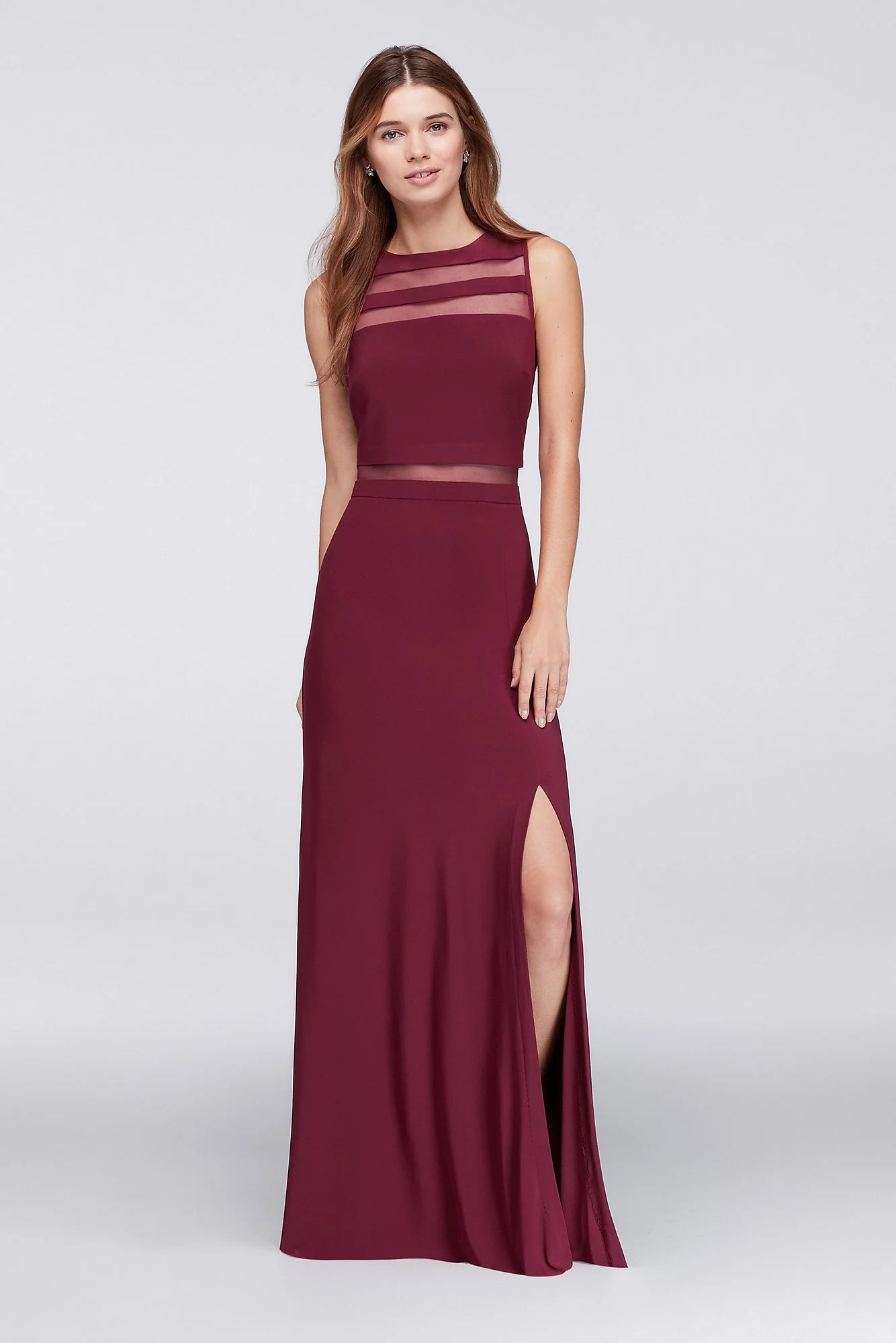 Faux Crop-Top Dress with Long Skirt - Image 3