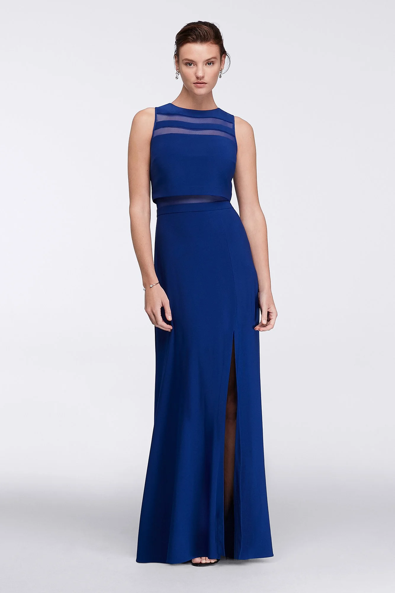 Faux Crop-Top Dress with Long Skirt - Image 4