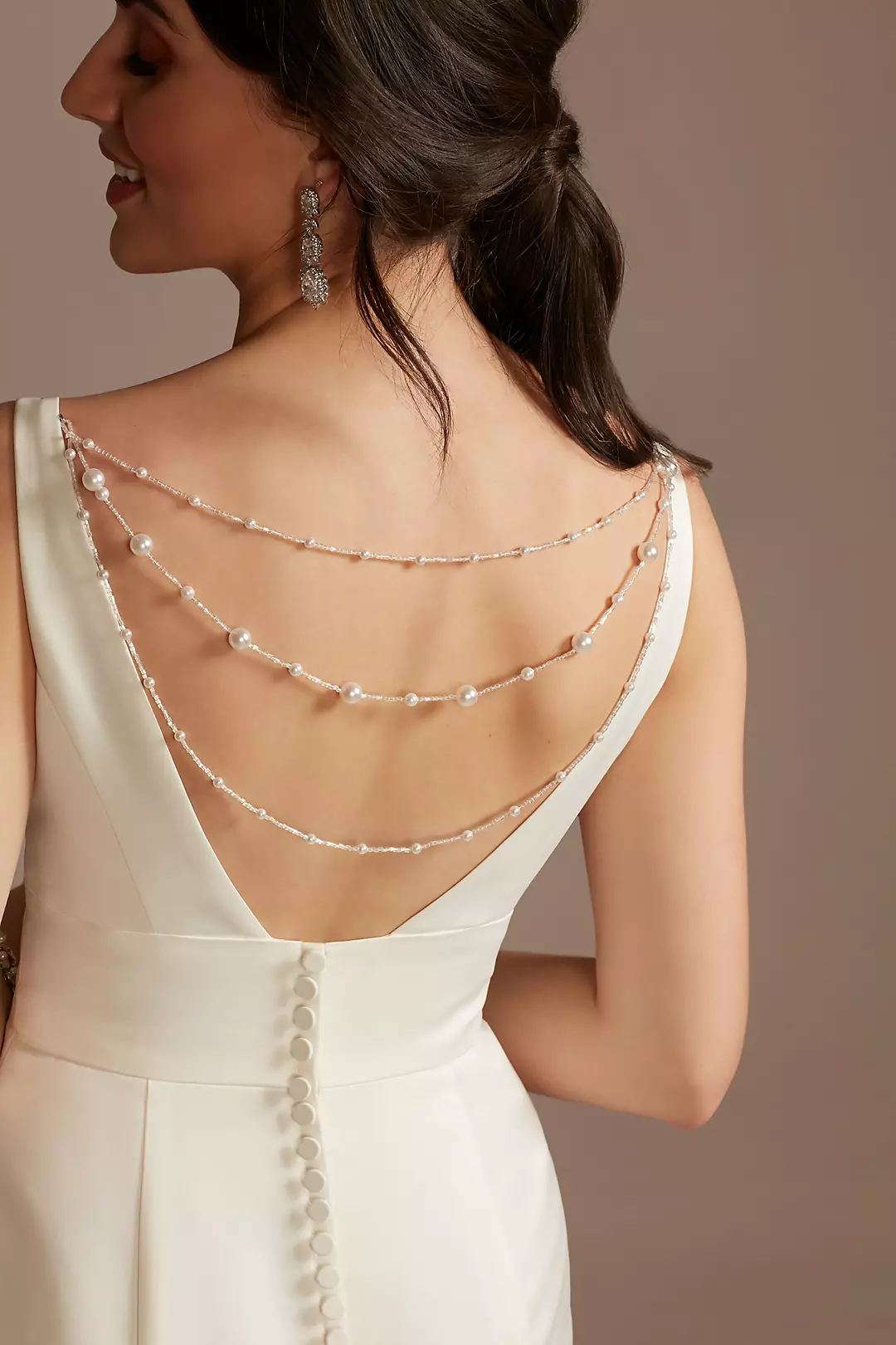 Faux Pearl Detachable Layered Dress Chain - Image 2