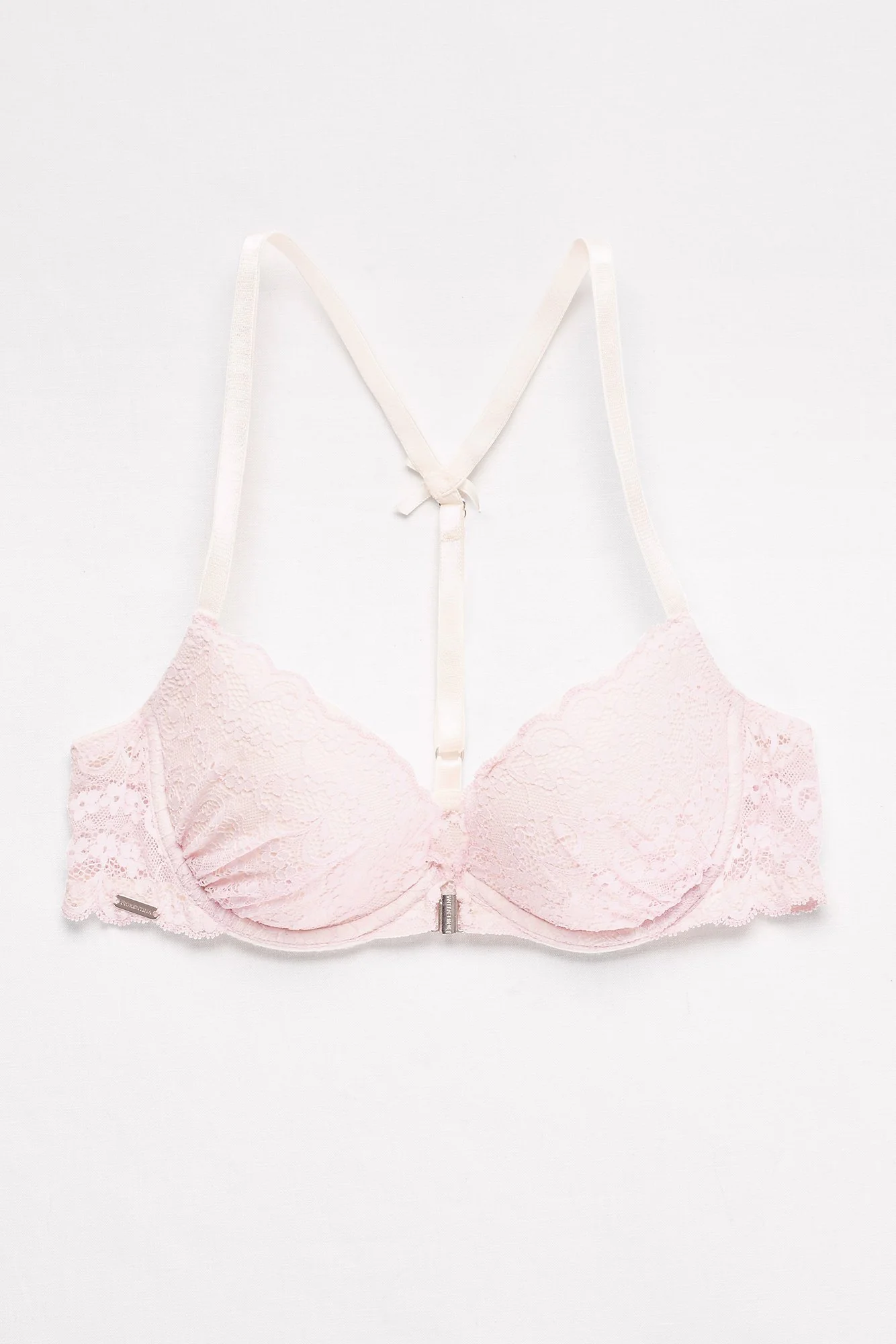 Fiorentina Pleated Lace Molded Cup Bra with T-Back