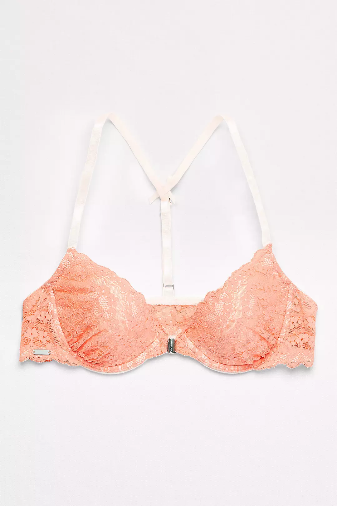 Fiorentina Pleated Lace Molded Cup Bra with T-Back - Image 3