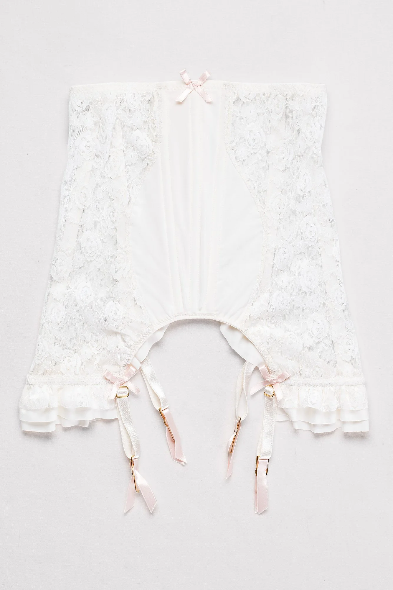 Fiorentina Satin and Lace High-Waist Garter Belt - Image 2