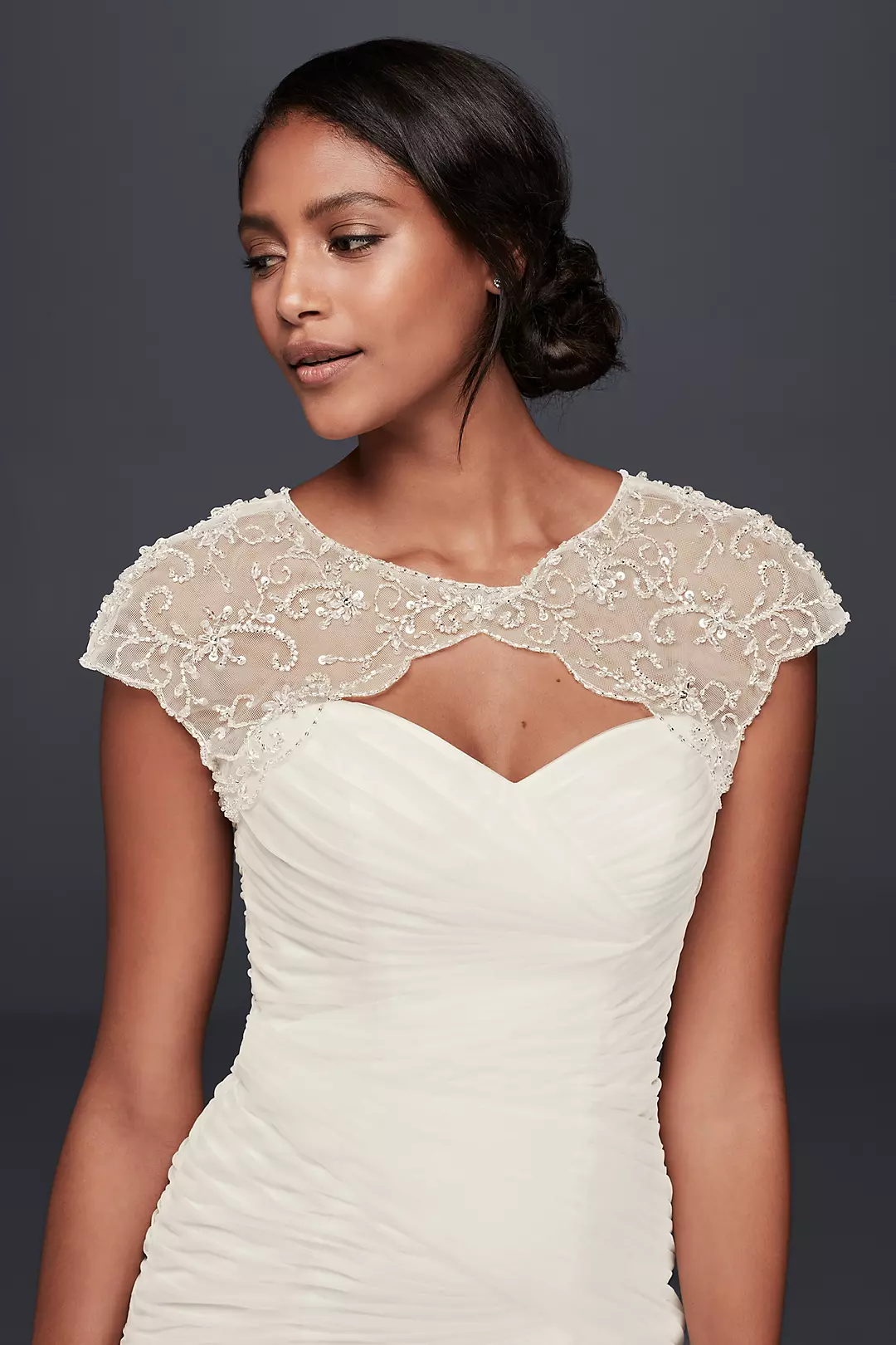 Floral-Beaded Scalloped Dress Topper - Image 2