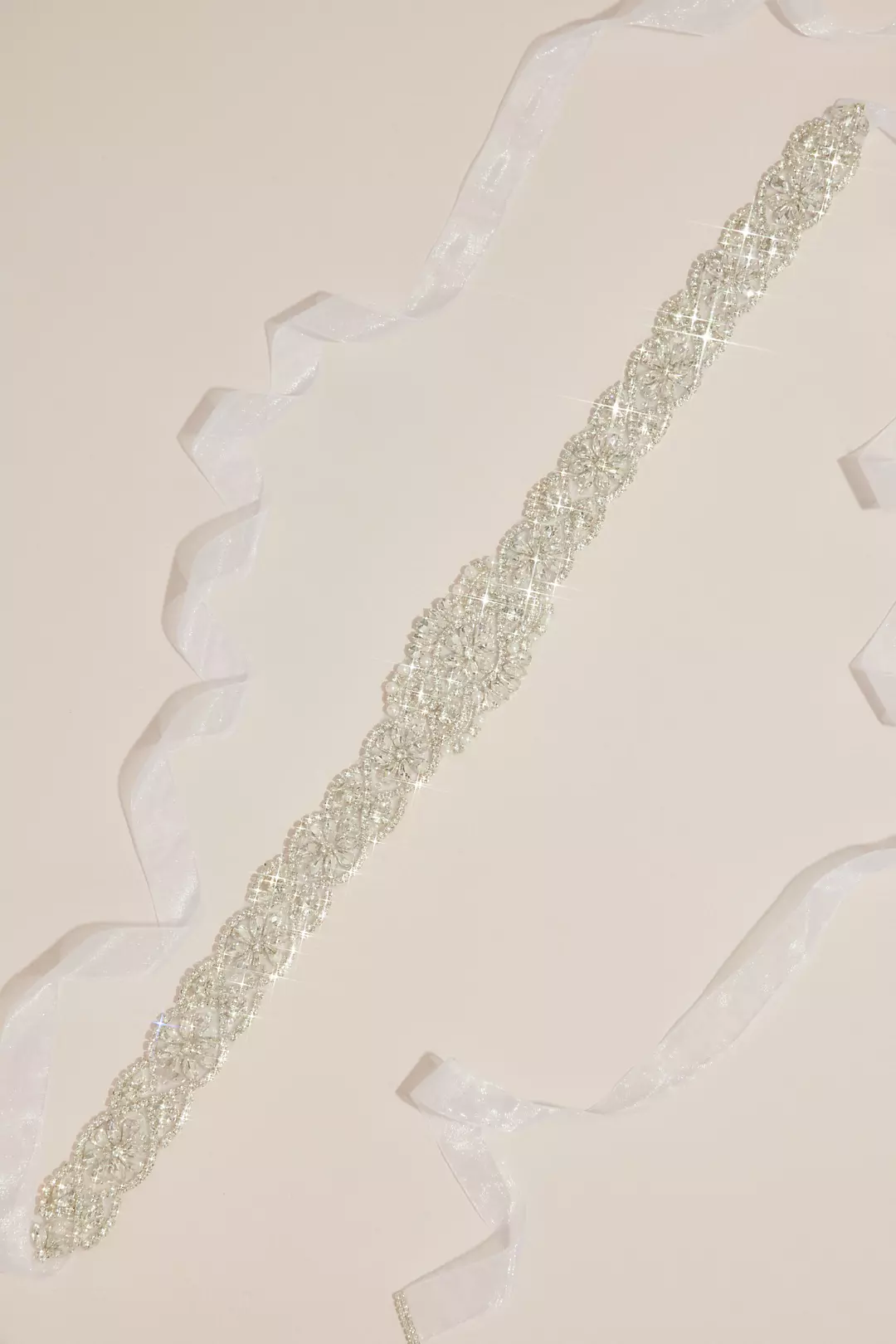 Floral Crystal-Embellished Ribbon Sash - Image 2
