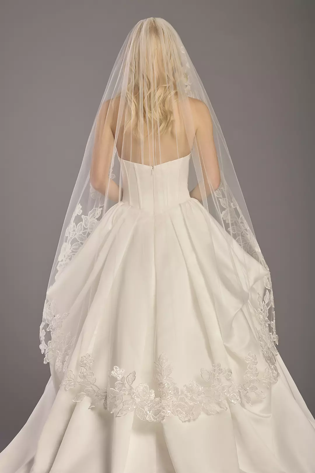 Floral Edge Walking Veil