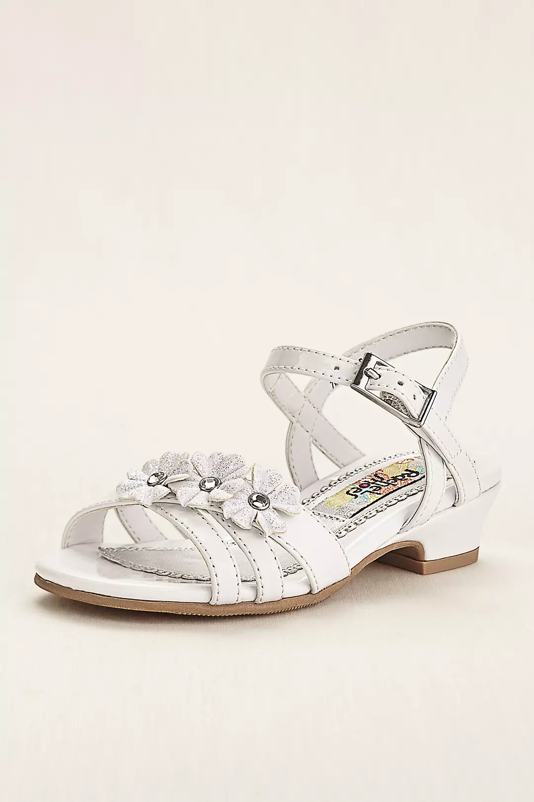 Floral Embellished Flower Girl Sandals - Image 2