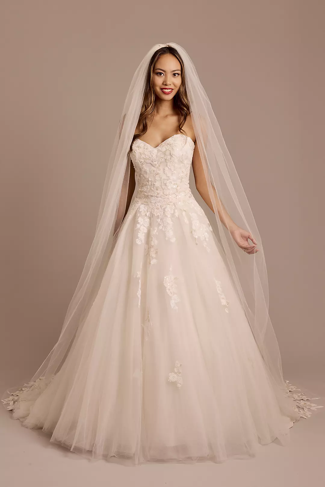 Floral Embroidered Cathedral Veil - Image 2