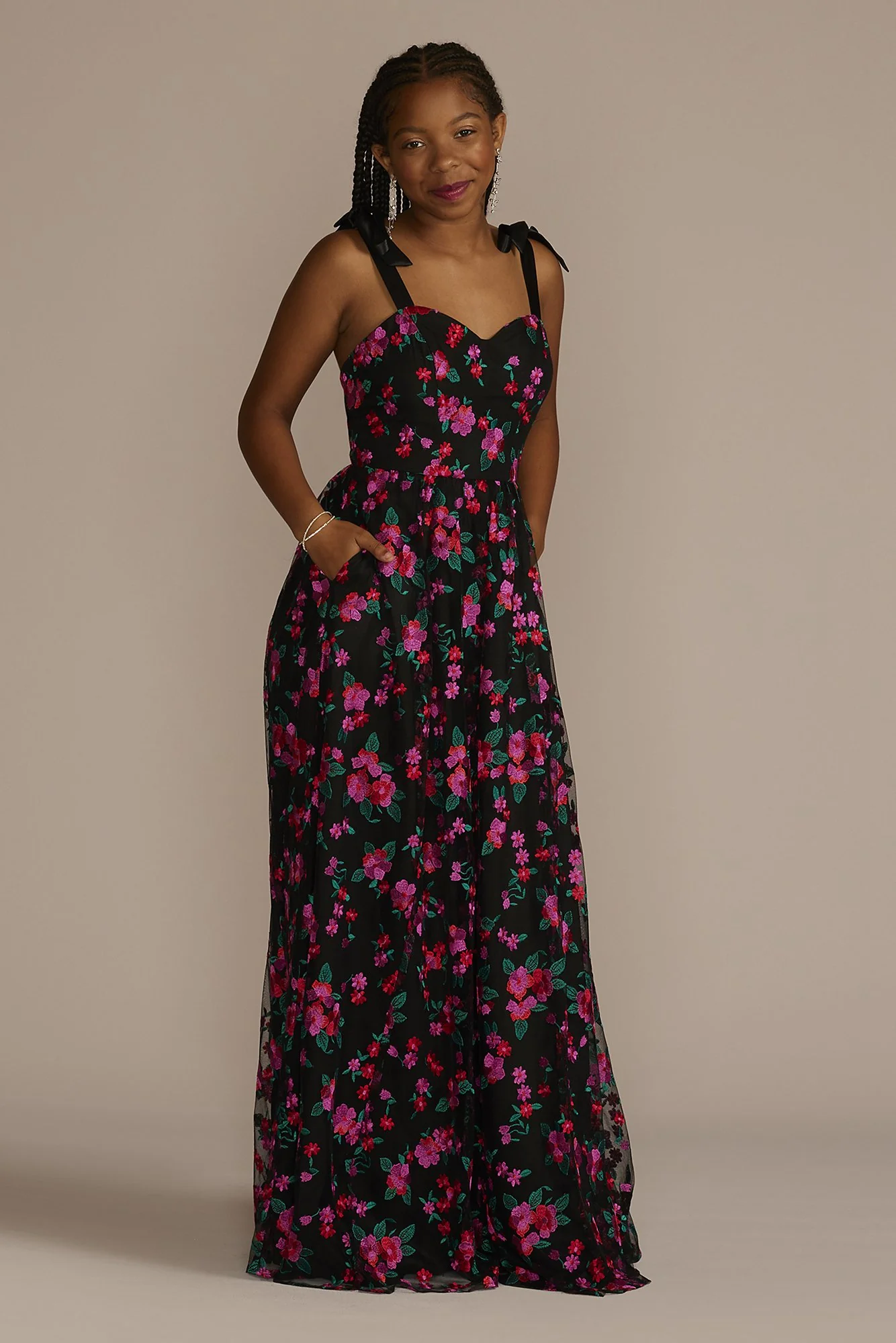 Floral Embroidered Sweetheart A-Line - Image 3