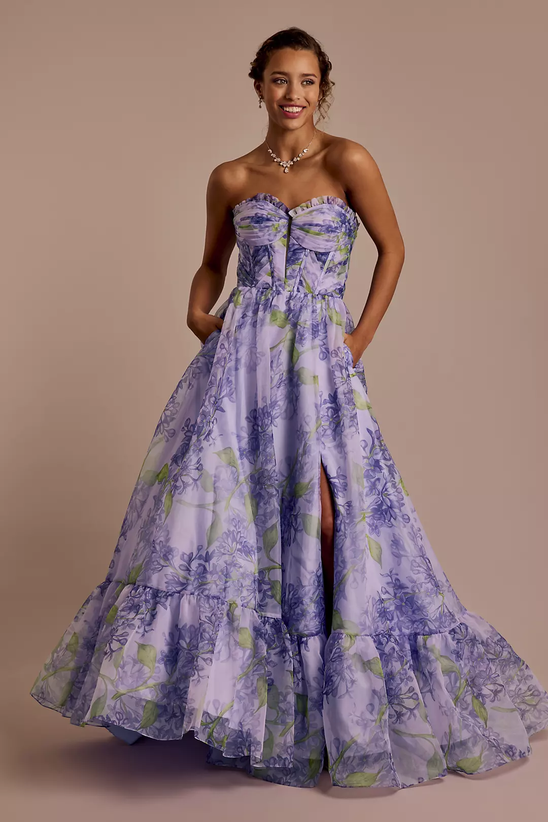 Floral Organza Ball Gown