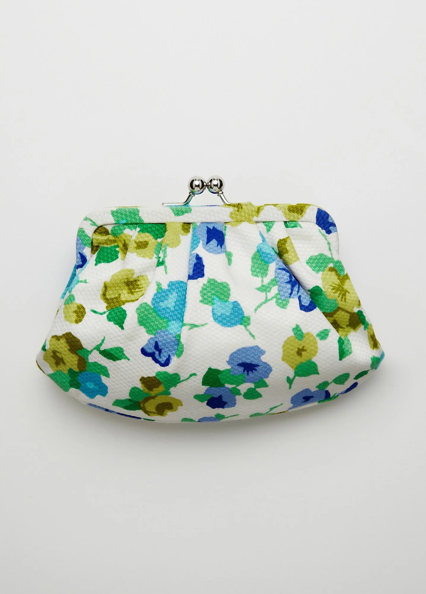 Floral Print Cotton Pique Clutch