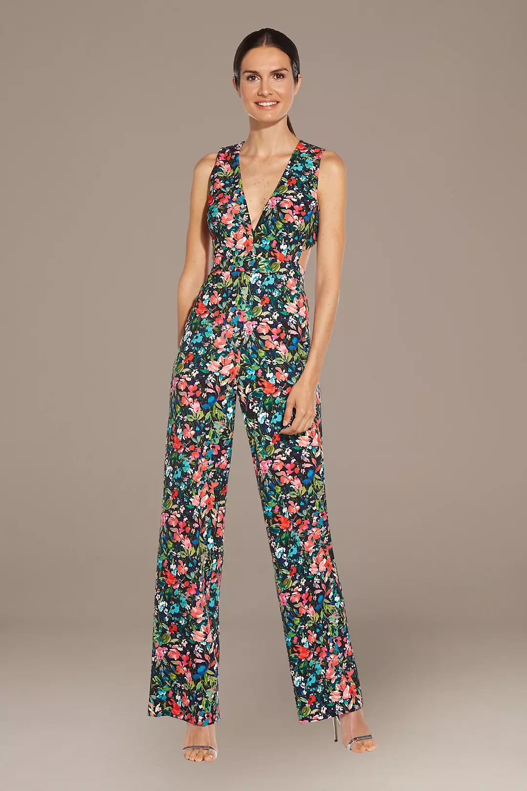 Floral Sleeveless Open-Back Jumpsuit - Image 9