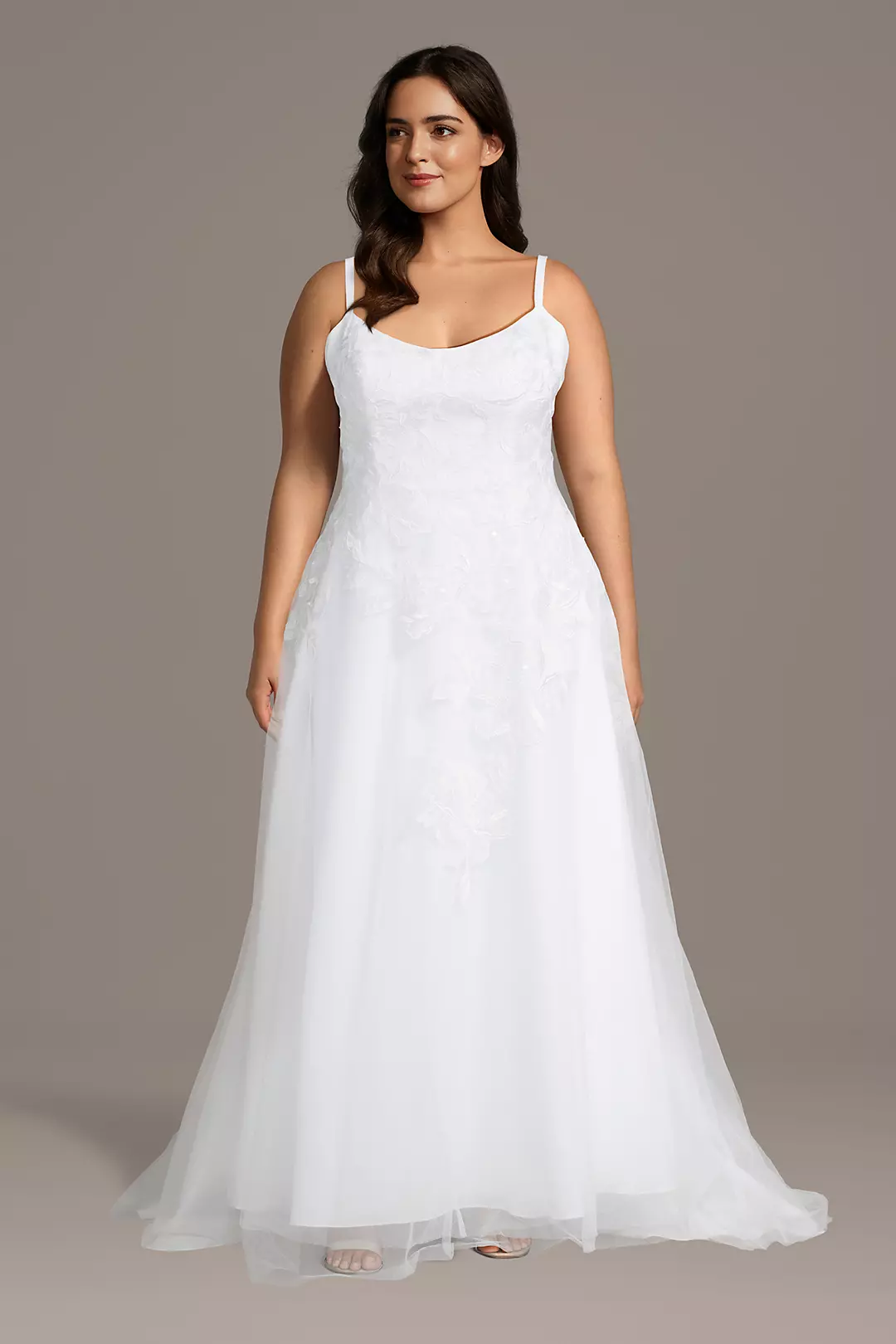 Floral Tulle Low-Back A-Line Wedding Dress - Image 4