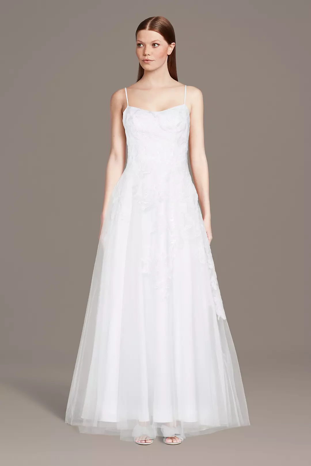 Floral Tulle Low-Back A-Line Wedding Dress - Image 8