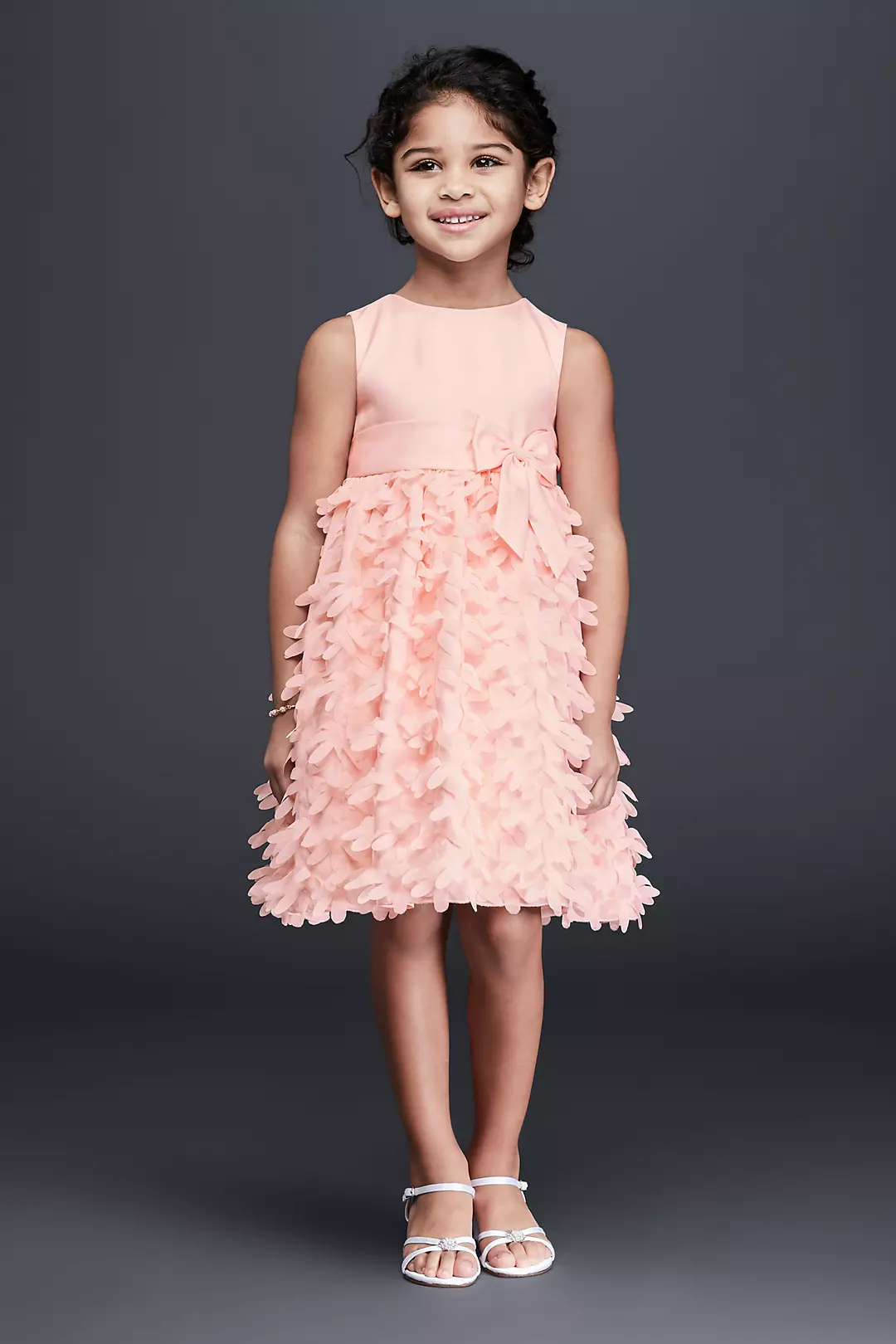 Flower Girl Dress with 3D Flowers on Skirt - Image 13