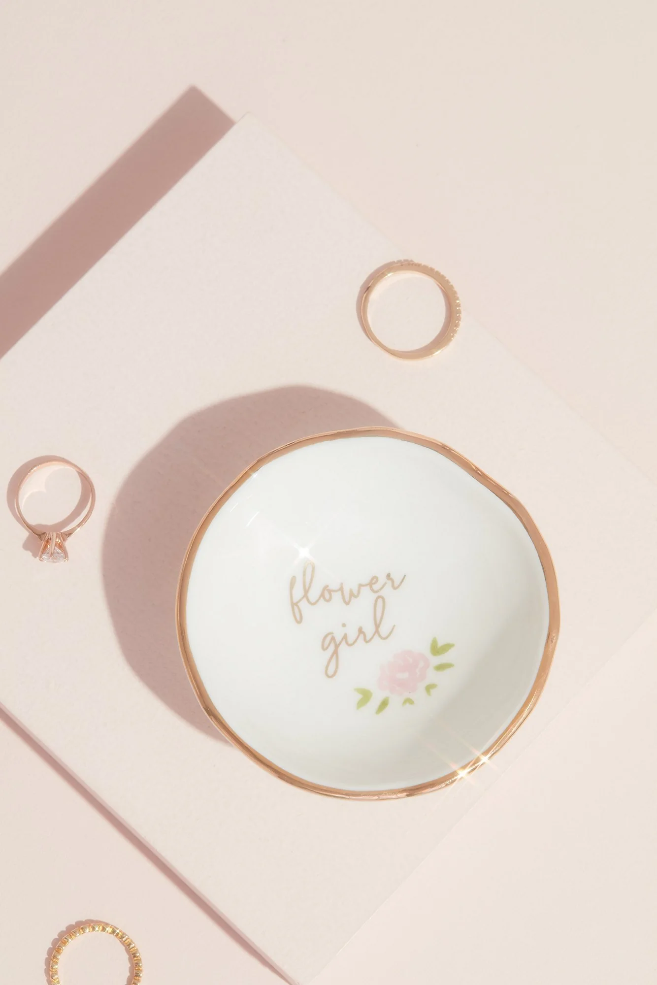 Flower Girl Gilded Ring and Trinket Dish