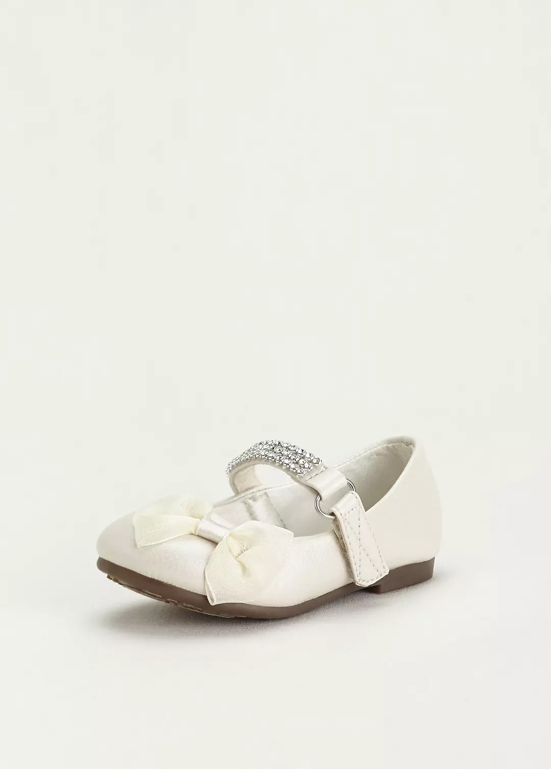 Flower Girl Mary Jane Flats with Rhinestone Strap - Image 3
