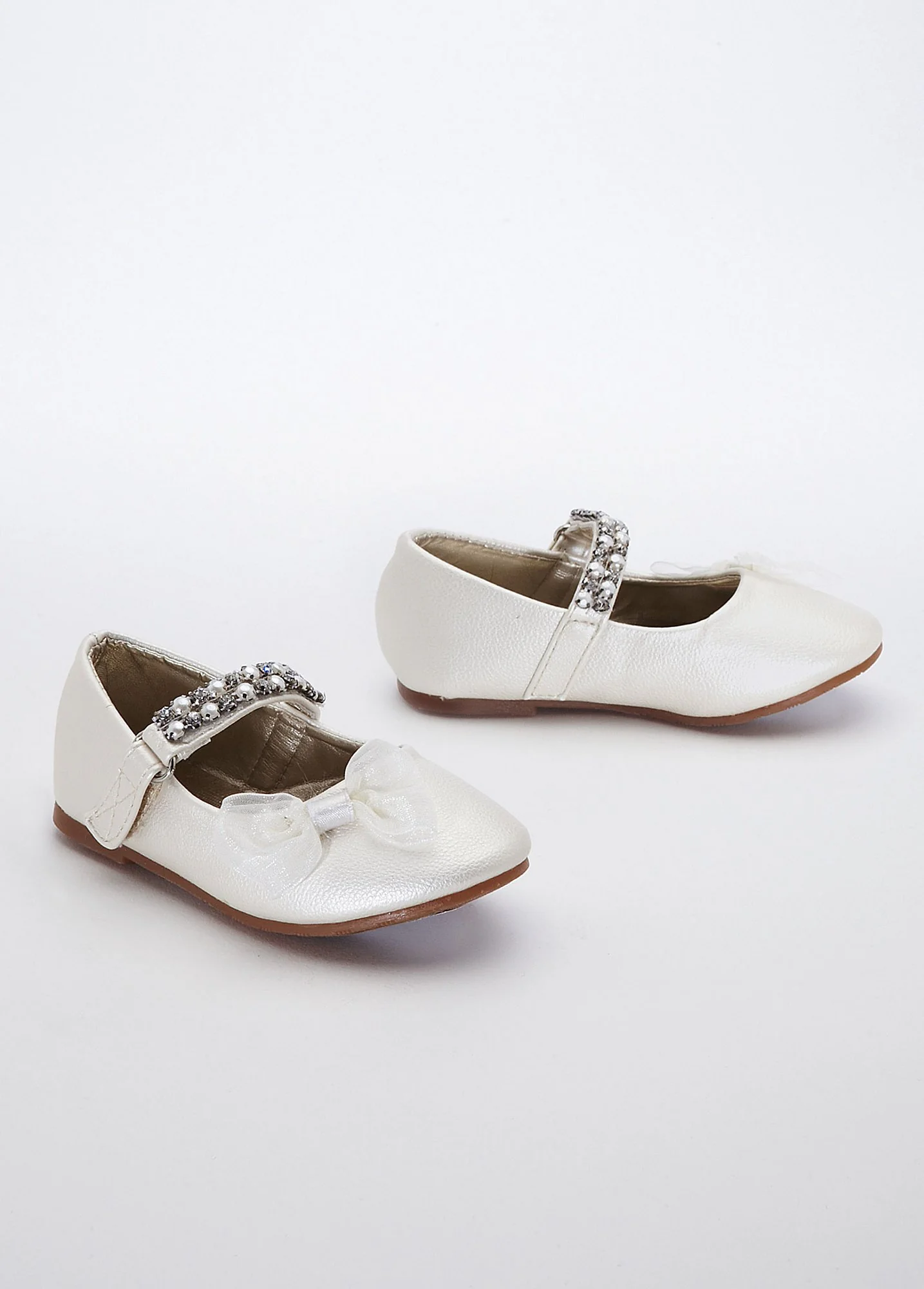 Flower Girl Mary Jane with Chiffon Bow