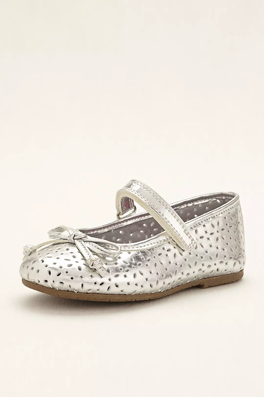 Flower Girl Patent Laser Cut Ballet Flats - Image 5