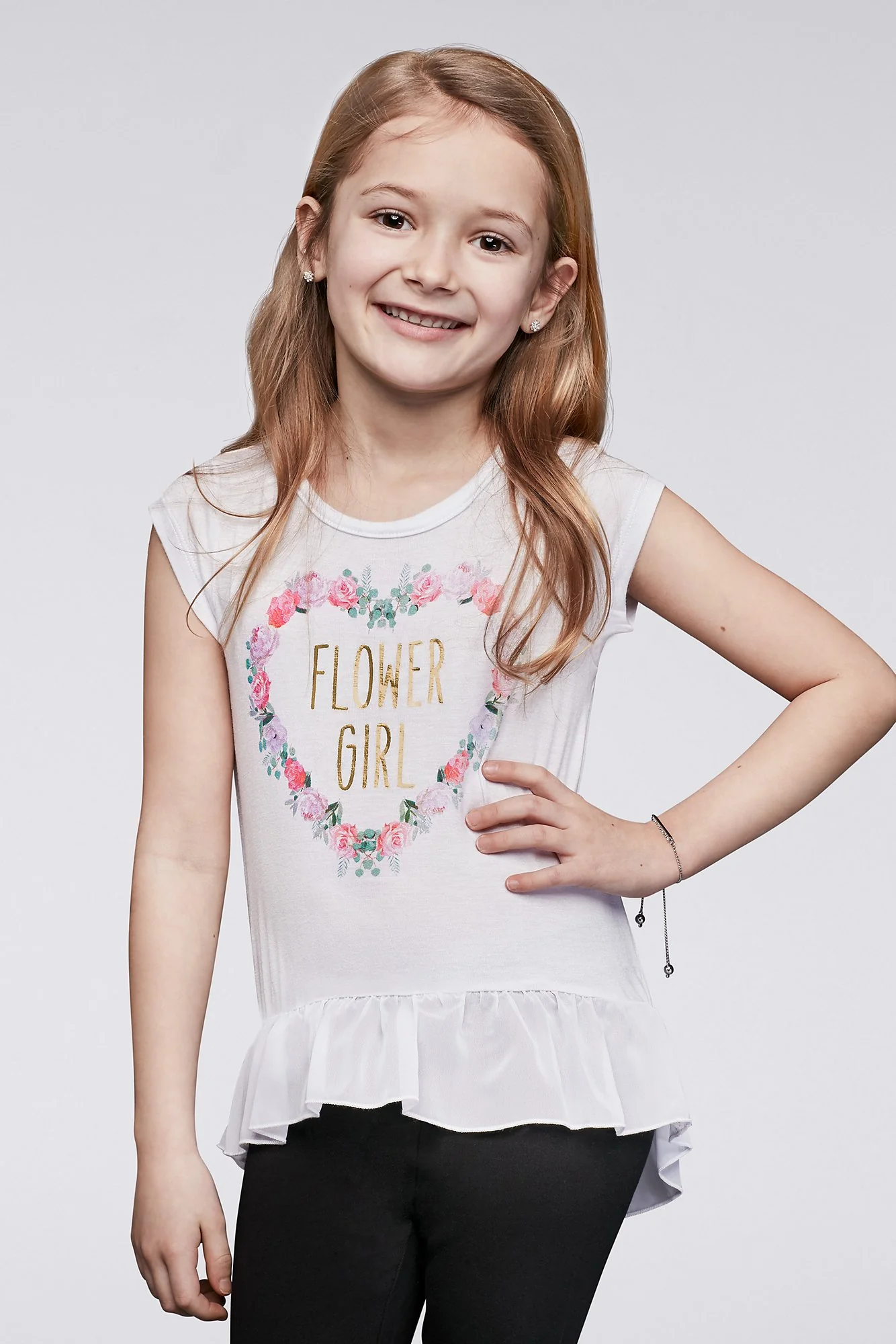Flower Girl Peplum Tee