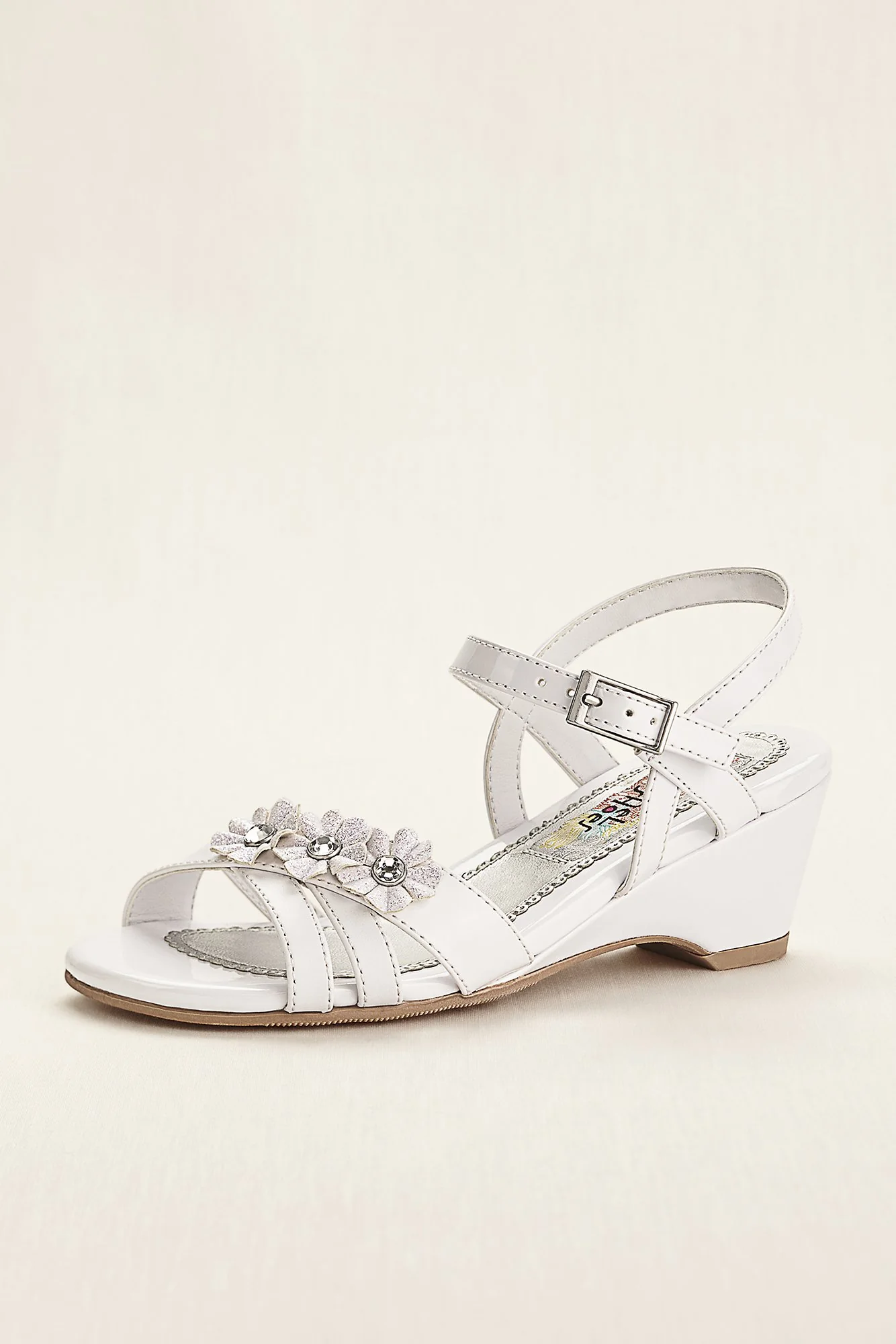 Flower Girl Sandal with Floral Embellishment