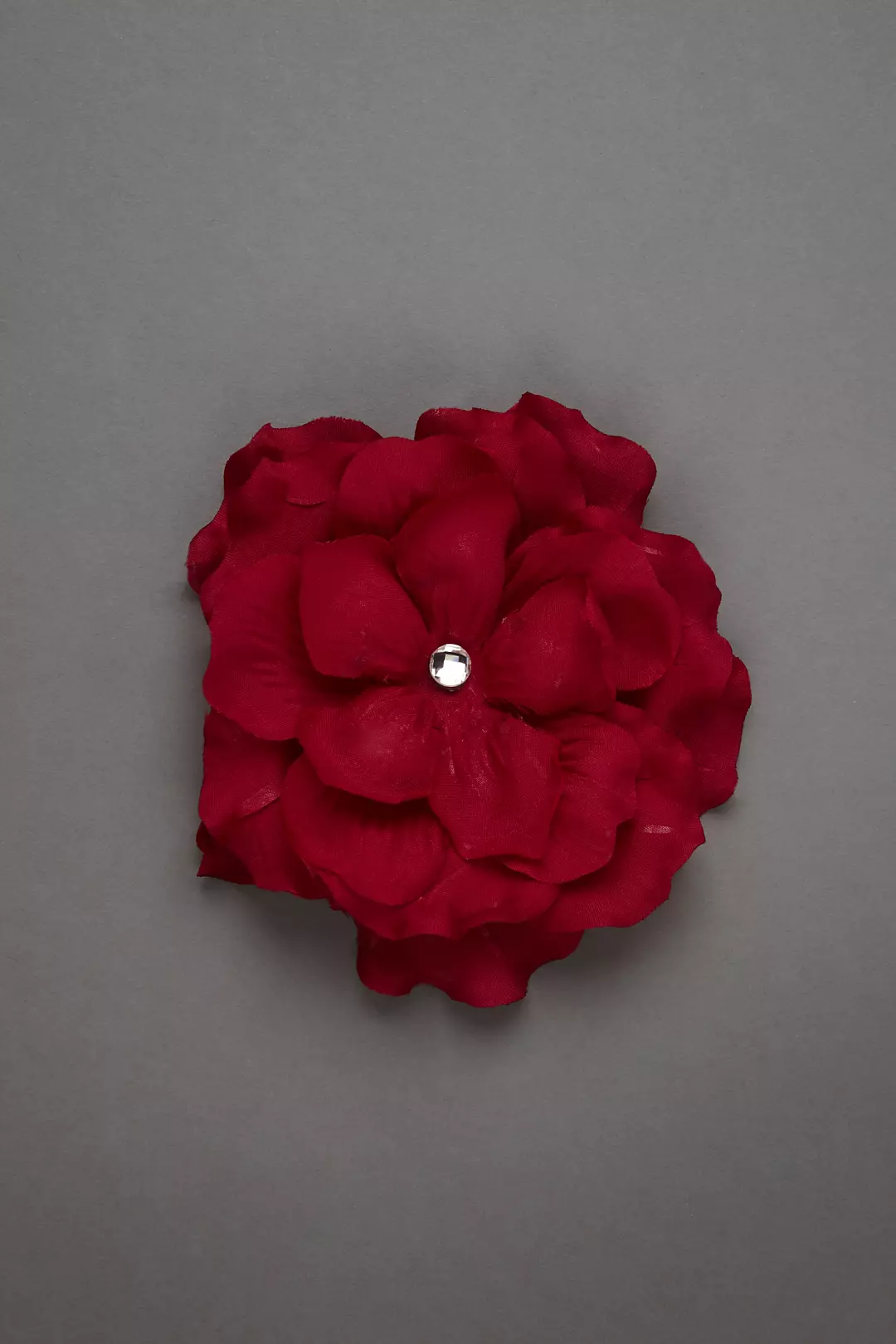 Flower Salon Clip with Single Crystal Center - Image 3