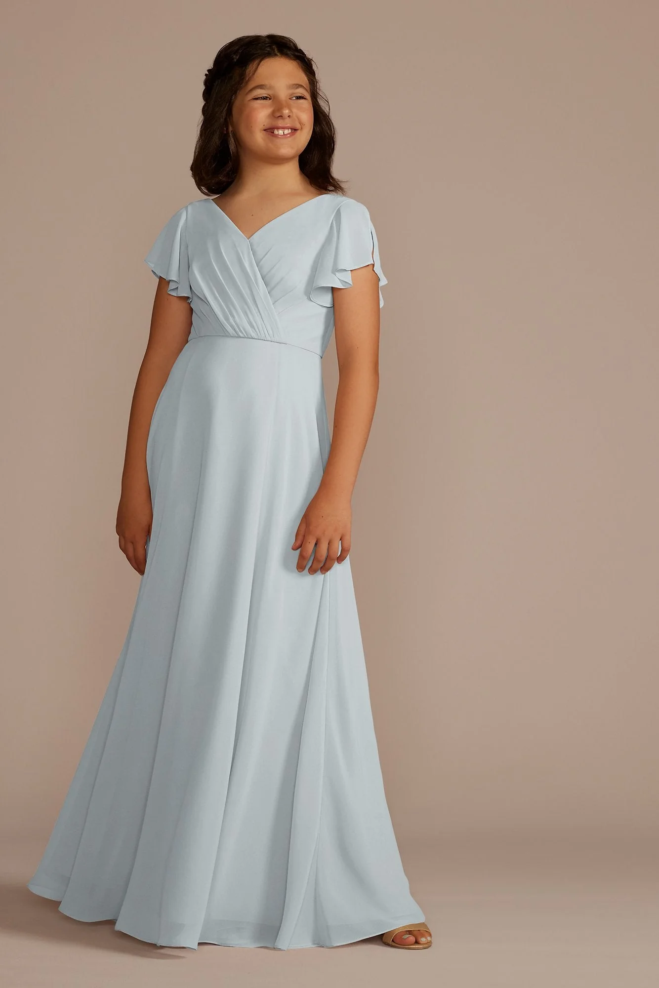 Flutter Sleeve Full Skirt Girls Dress - Image 13