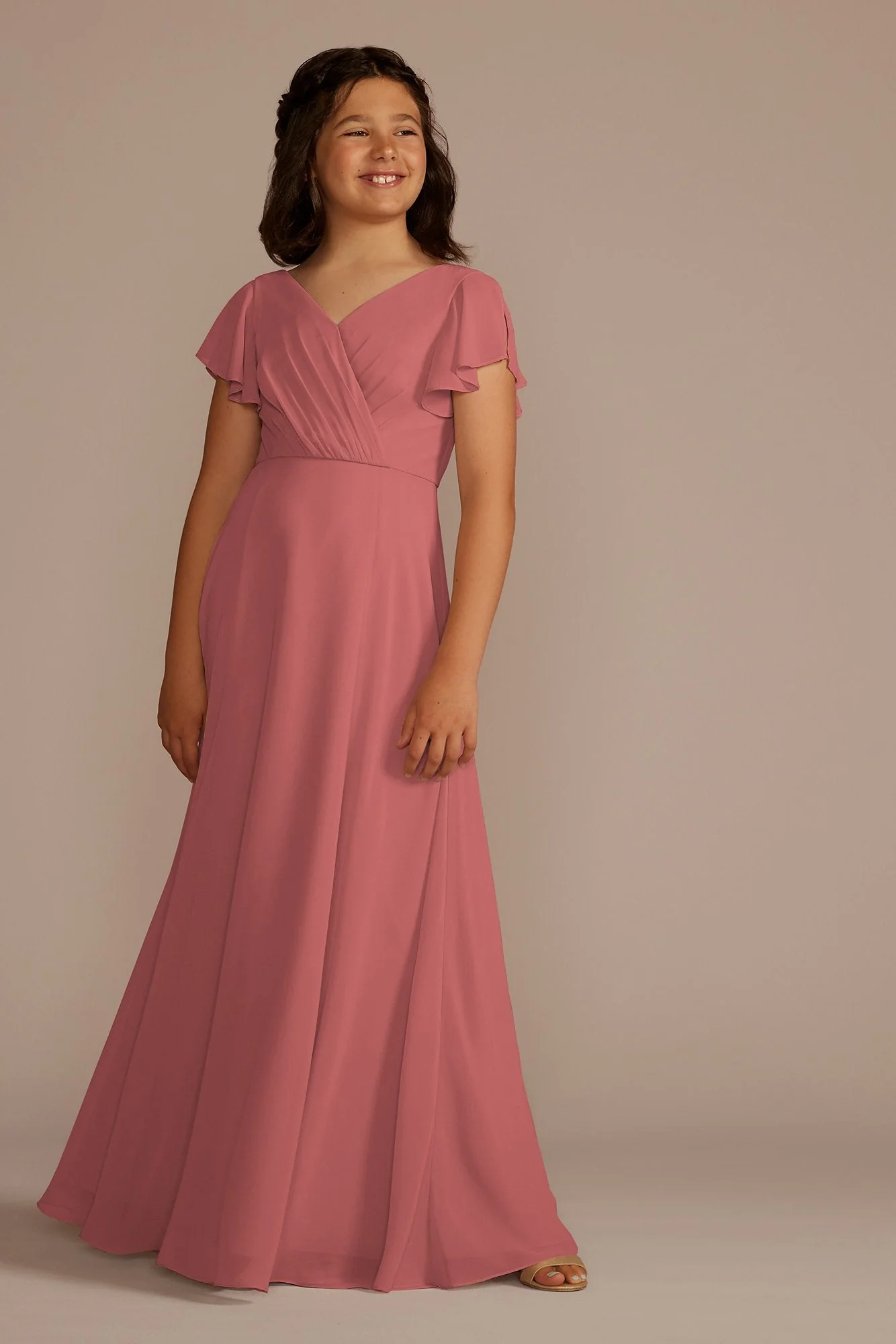 Flutter Sleeve Full Skirt Girls Dress - Image 16