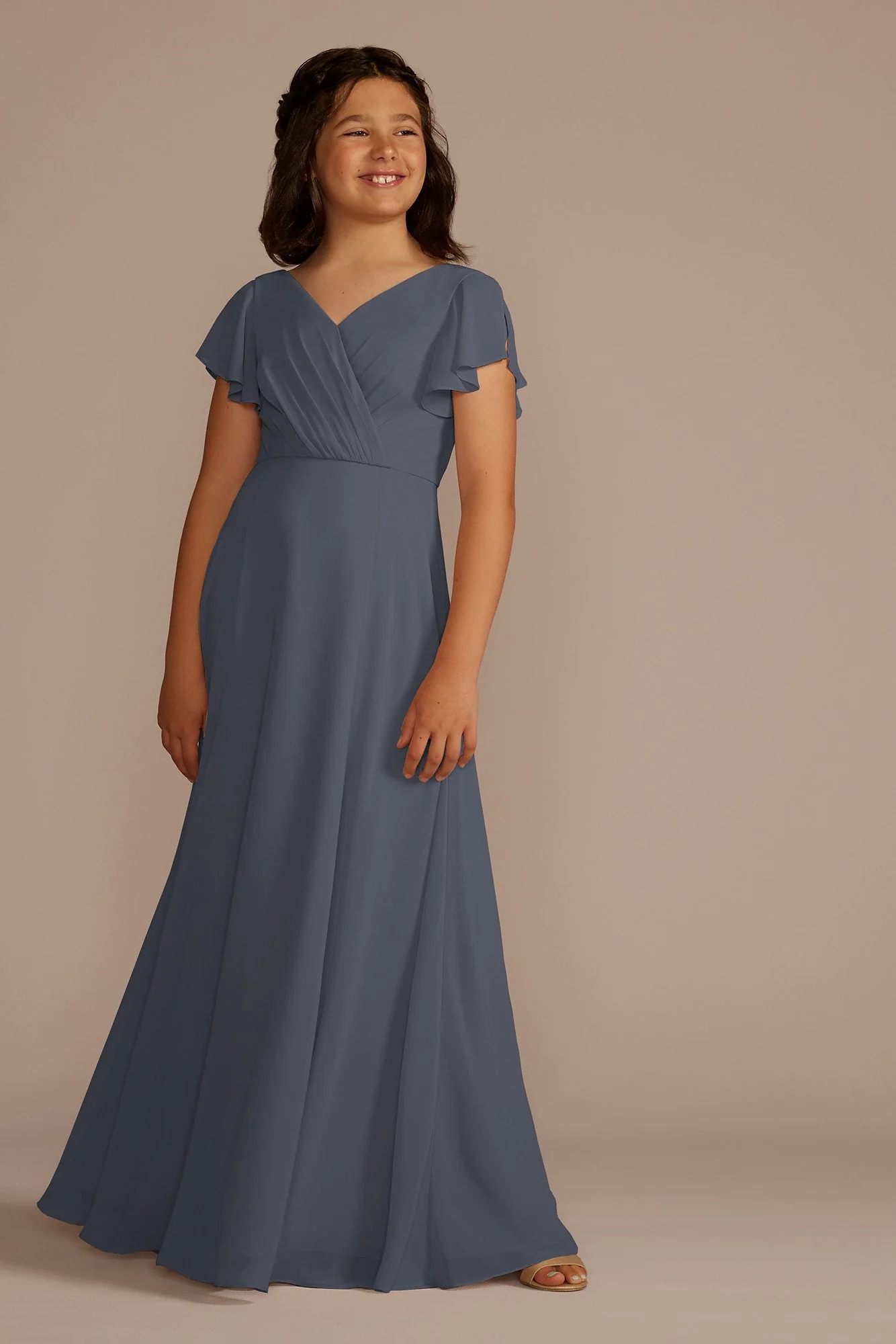Flutter Sleeve Full Skirt Girls Dress - Image 27