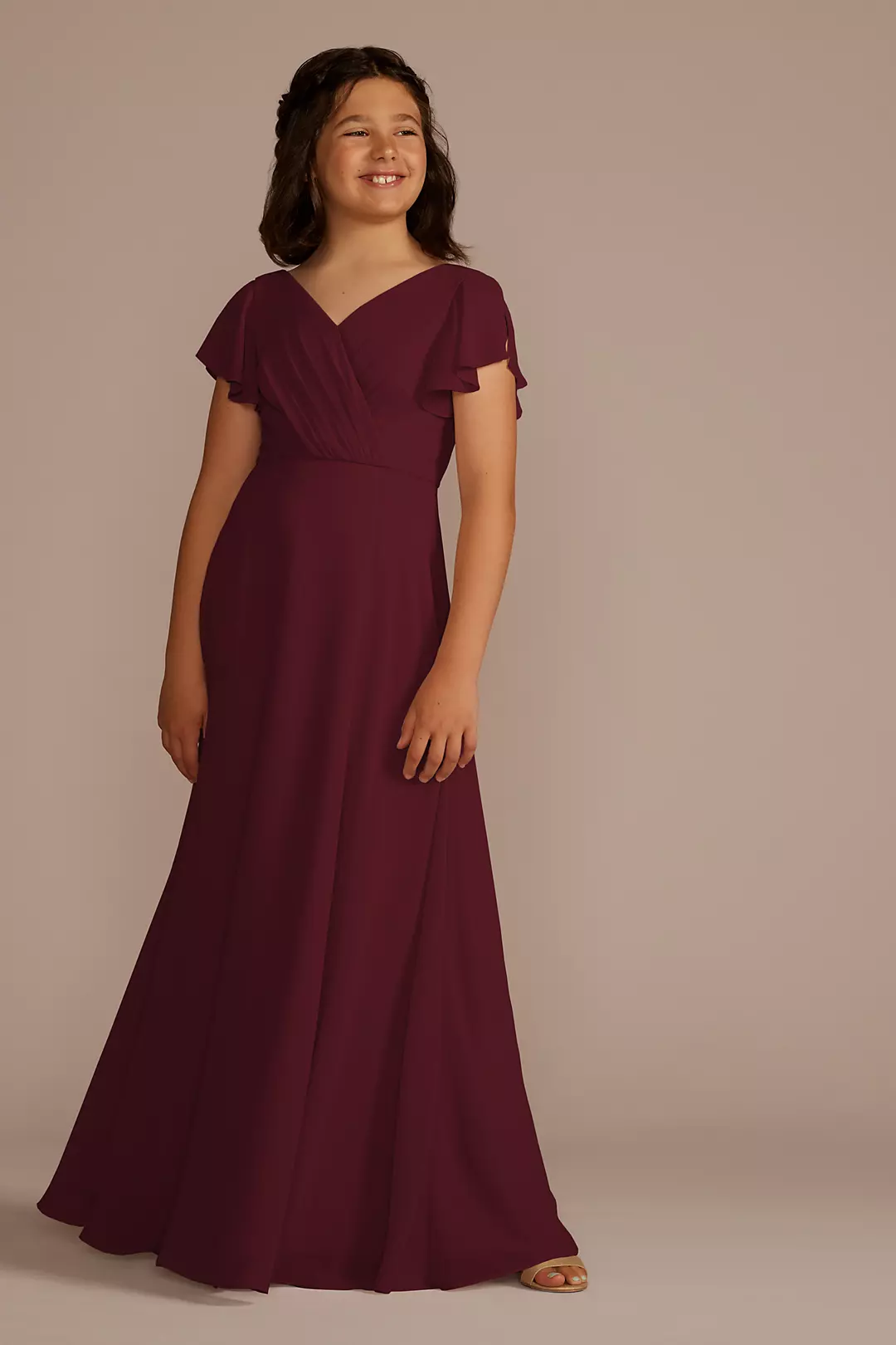 Flutter Sleeve Full Skirt Girls Dress - Image 49