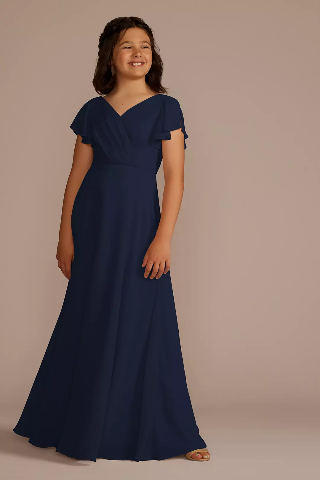 Flutter Sleeve Full Skirt Girls Dress - Image 55