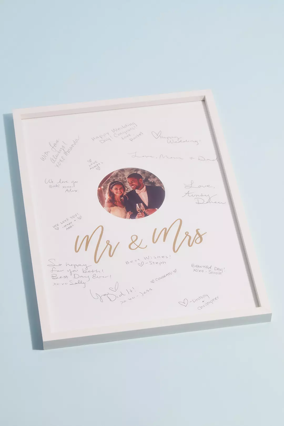 Framed Mr and Mrs Wedding Guest Book Alternative