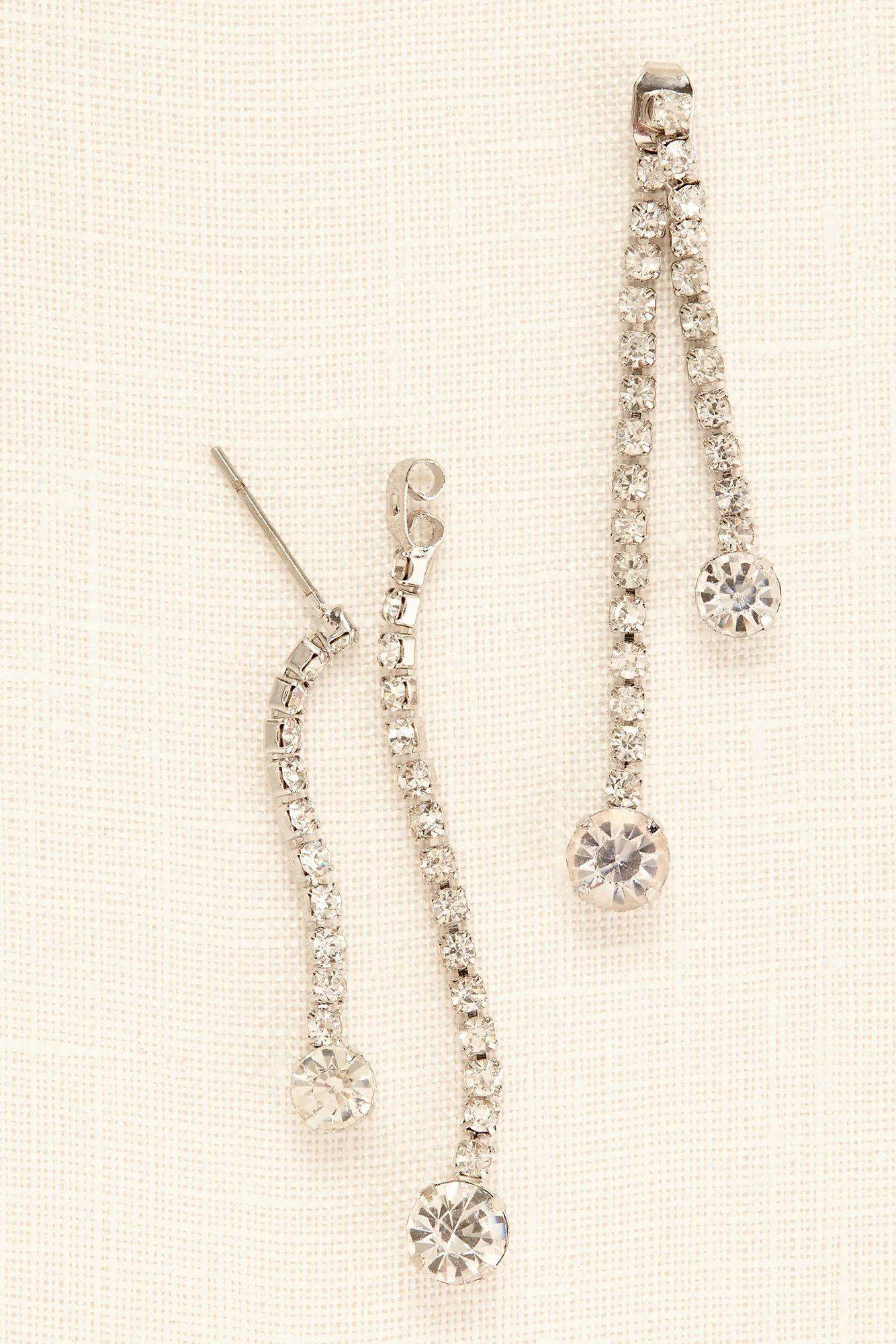 Front and Back Rhinestone Drop Earrings