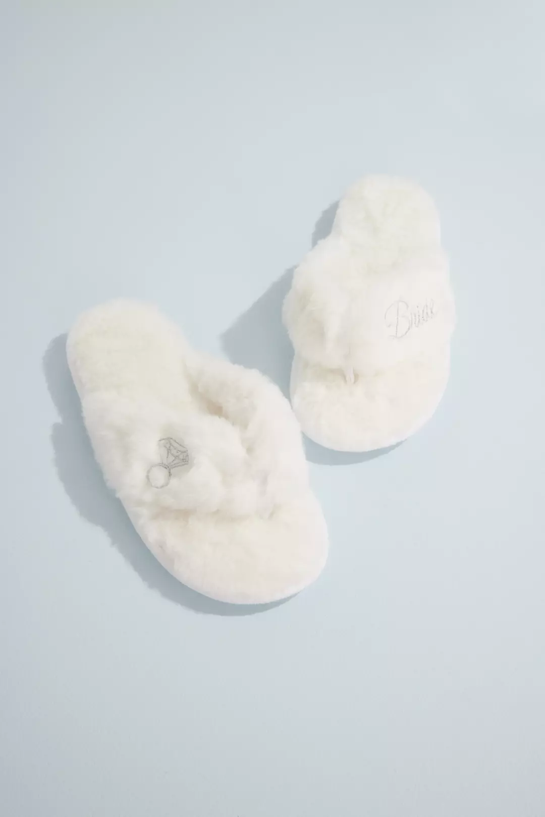 Fuzzy Bride Y-Strap Slippers - Image 2