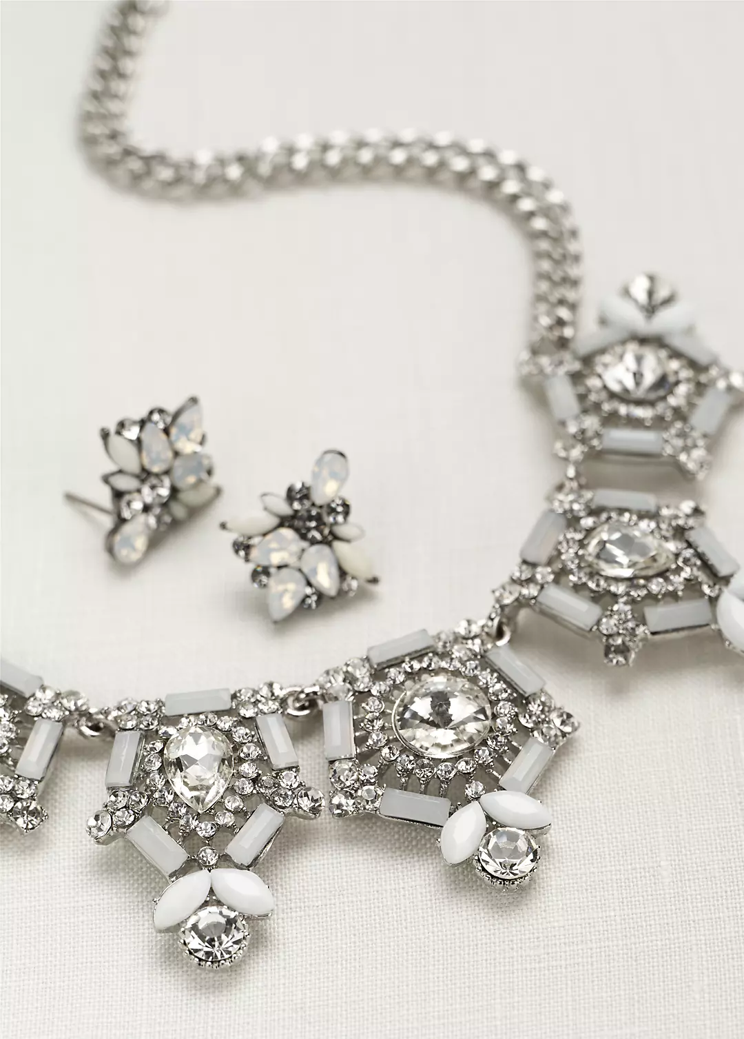 Geo Stone Mini Statement Necklace and Earring Set - Image 2