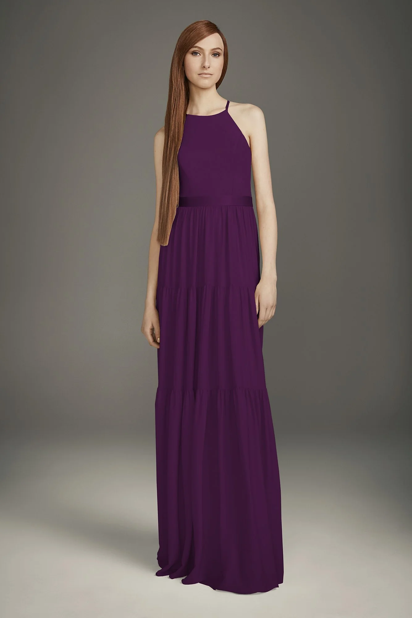 Georgette Bridesmaid Dress with Peasant Skirt - Image 15