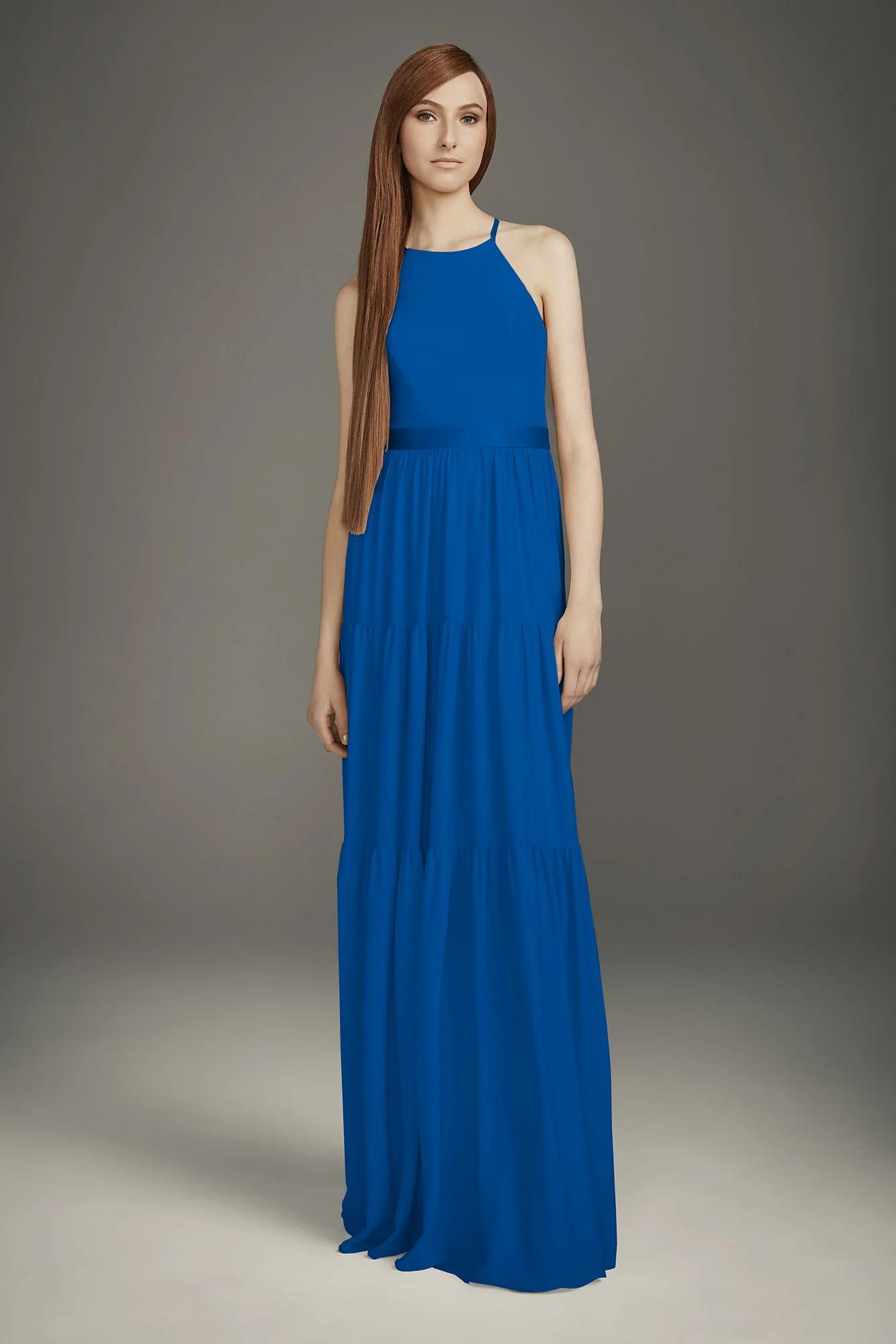 Georgette Bridesmaid Dress with Peasant Skirt - Image 27