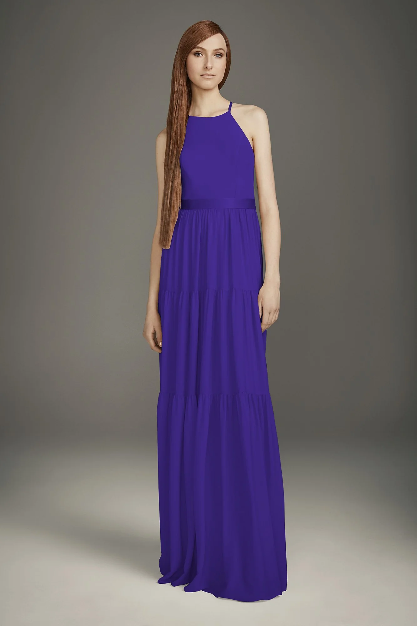 Georgette Bridesmaid Dress with Peasant Skirt - Image 37
