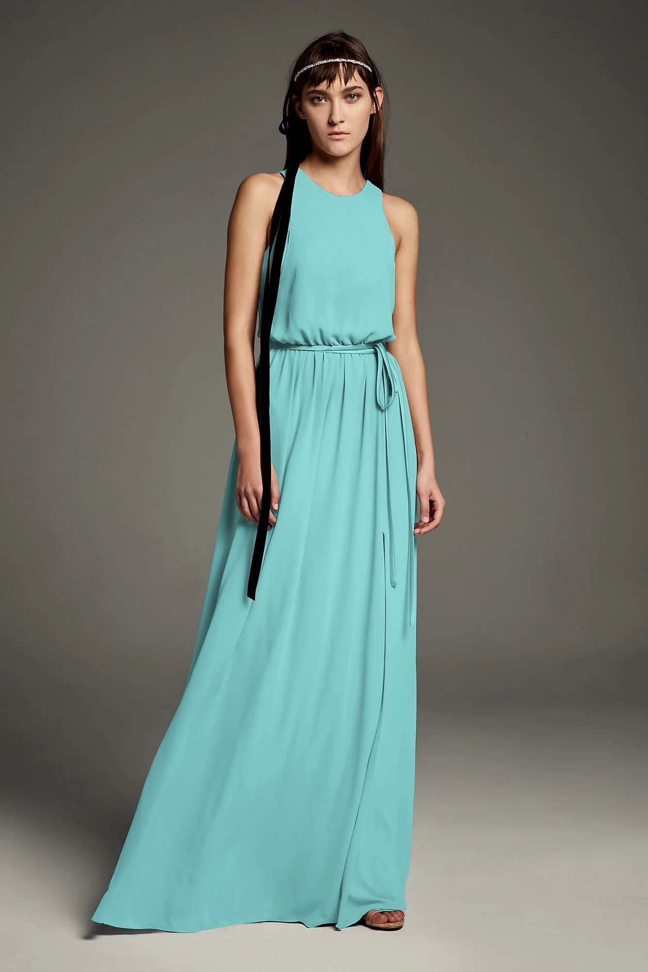 Georgette-Over-Charmeuse Blouson Bridesmaid Dress - Image 33