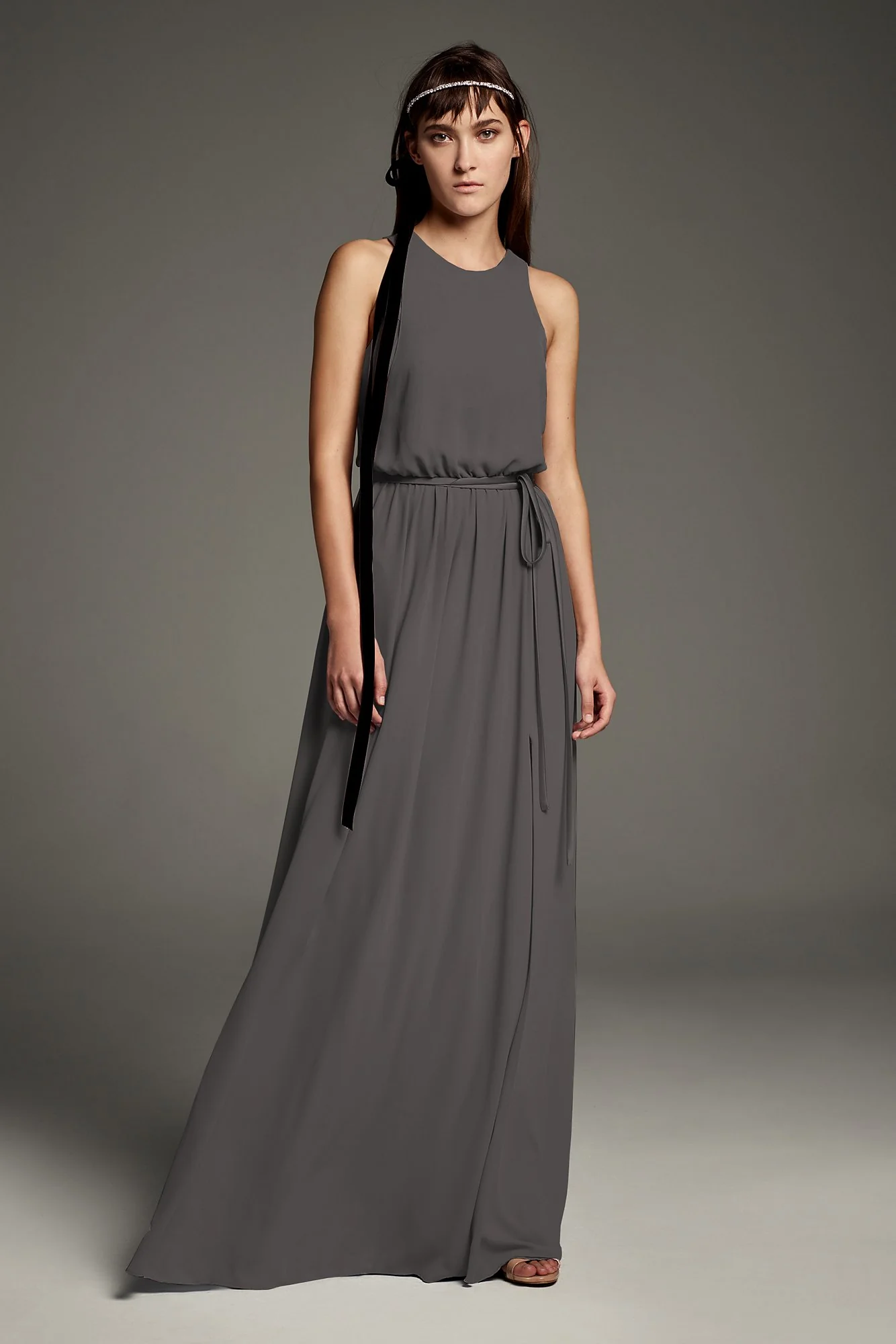 Georgette-Over-Charmeuse Blouson Bridesmaid Dress - Image 34
