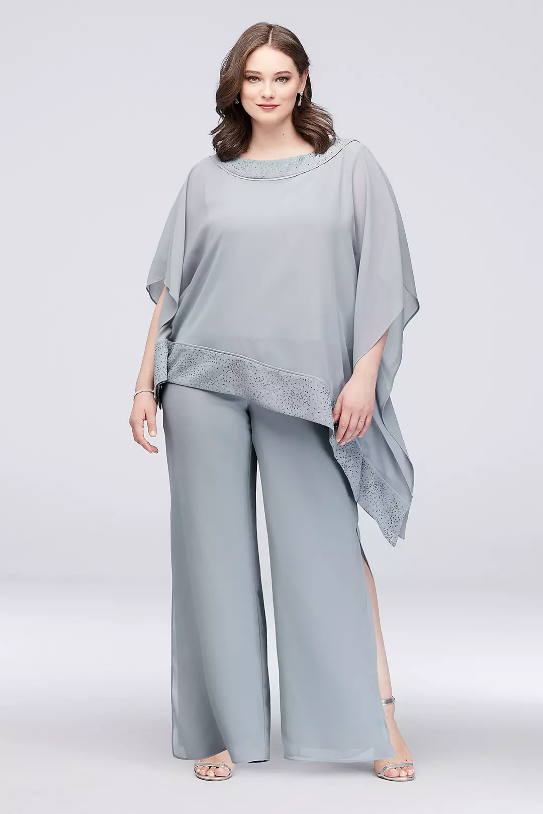 Georgette Pantsuit with Asymmetric Blouse - Image 6