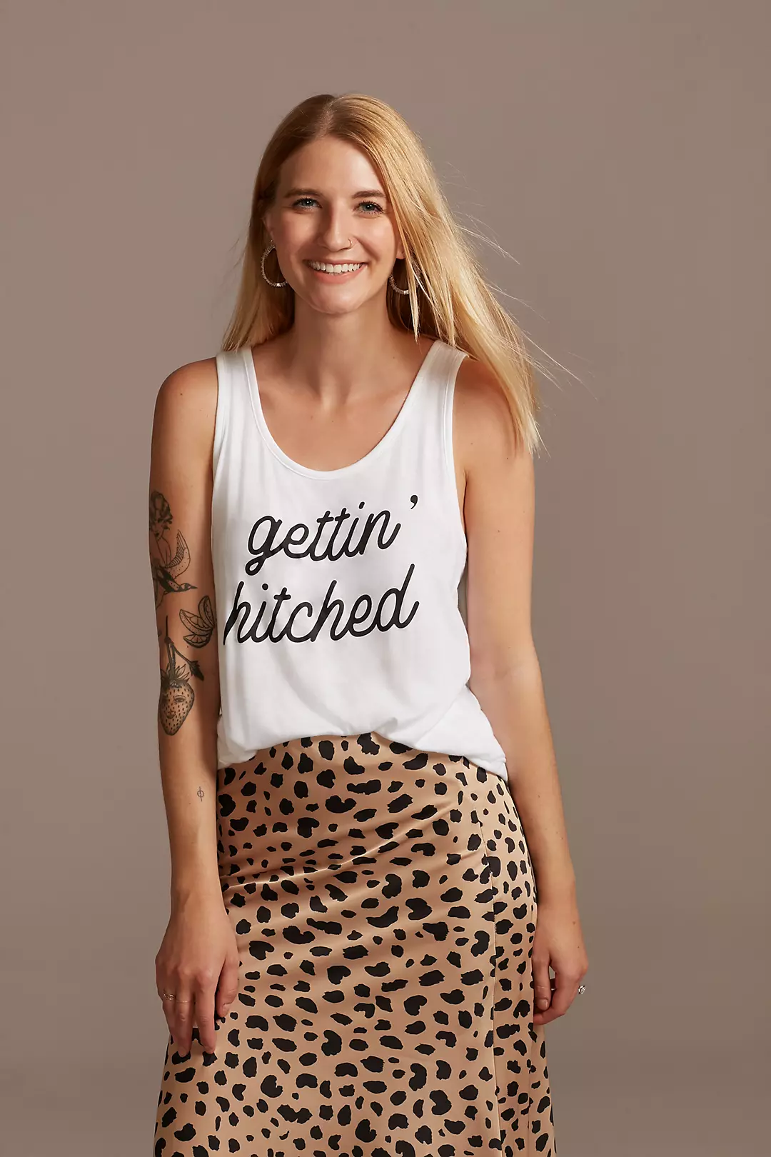 Gettin Hitched Script Tank Top - Image 2