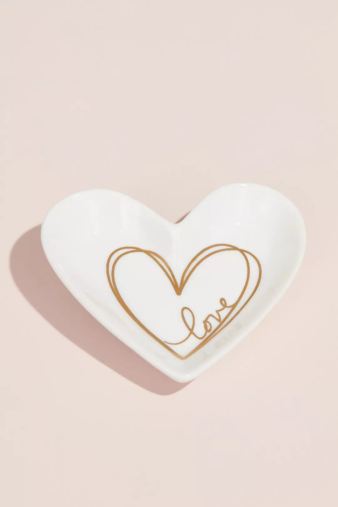 Gilded Love Ceramic Heart Ring and Trinket Dish - Image 2
