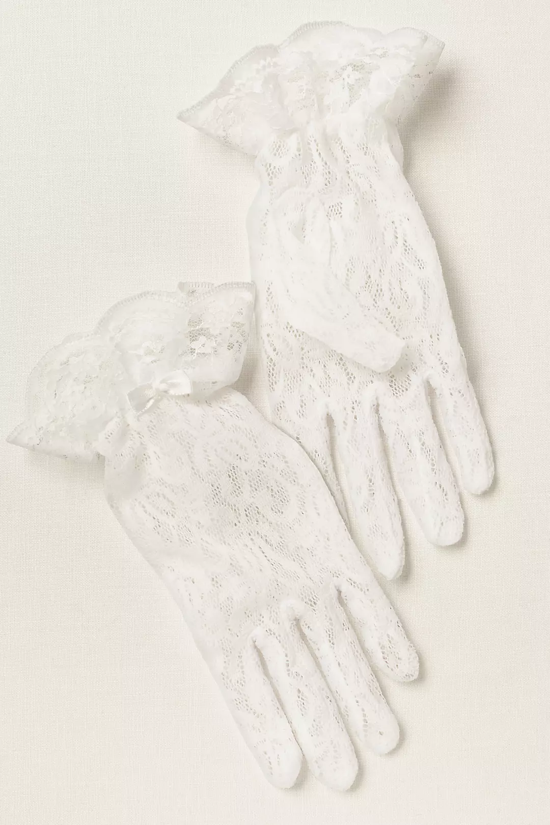 Girls Lace Wrist-Length Gloves - Image 5