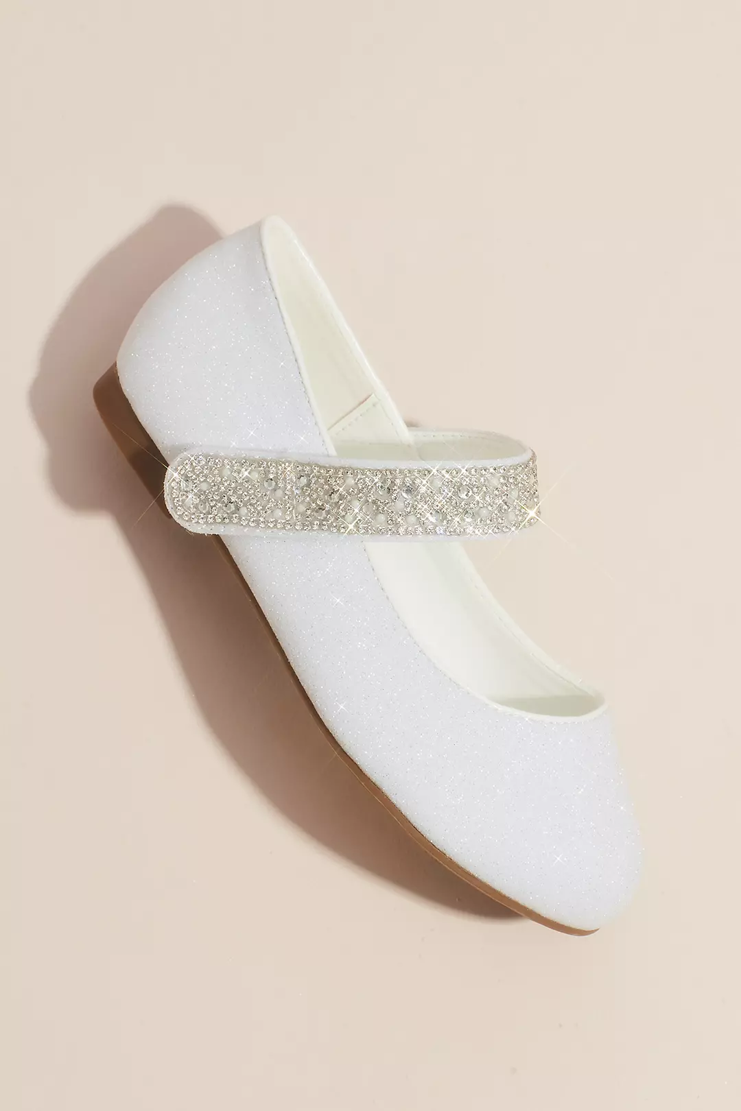 Girls Round Toe Mary Janes with Crystal Strap - Image 7