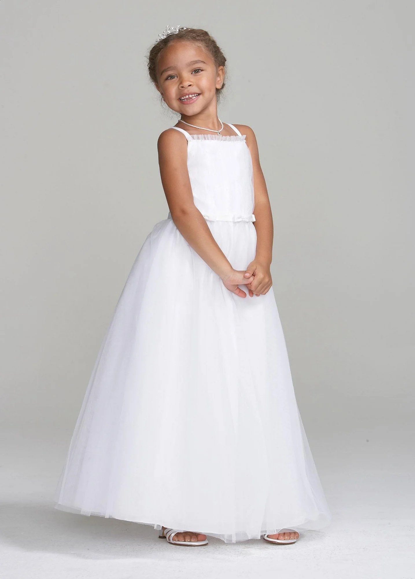 Girls Special Occasion Dress with Full Tulle Skirt