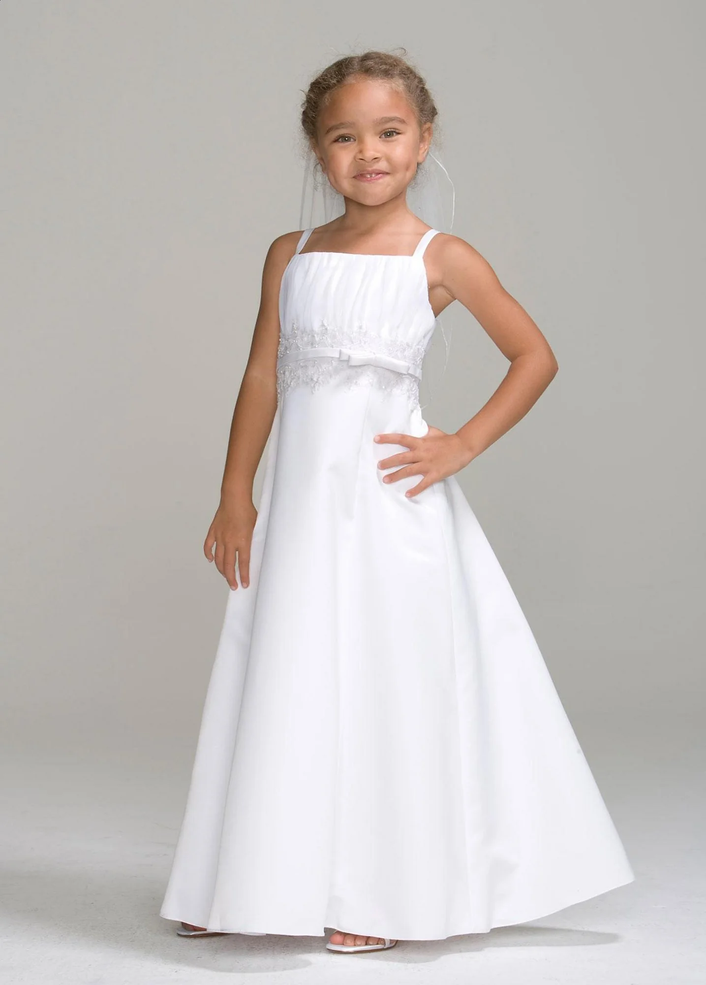 Girls Special Occasion Dress with Long A-Line Skirt - Image 3