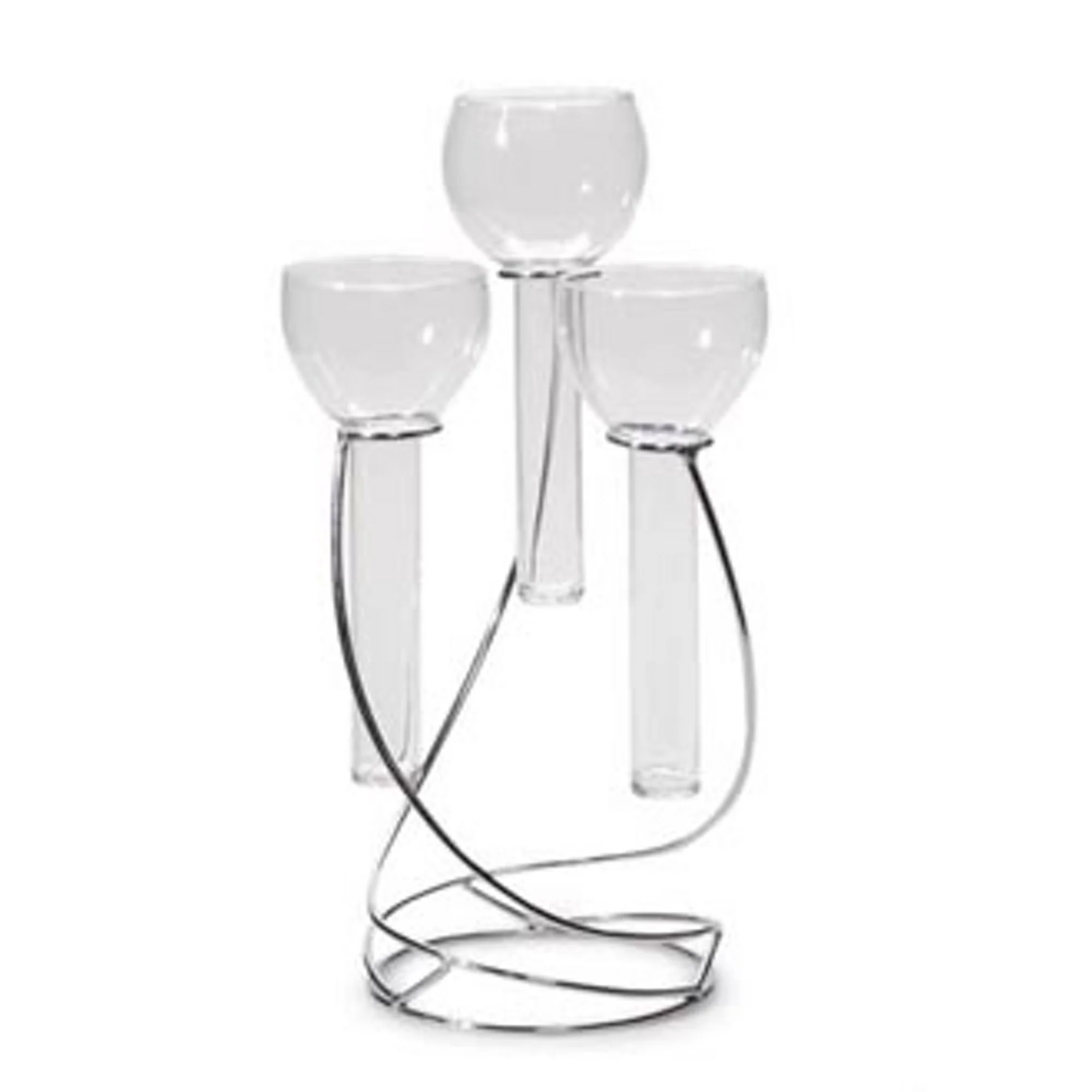 Glass and Metal Floating Candle Holder (Triple)