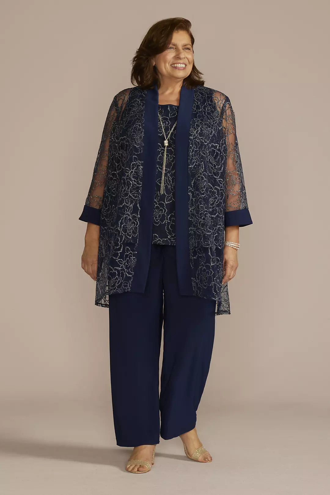 Glitter Floral and Jersey Pantsuit - Image 6