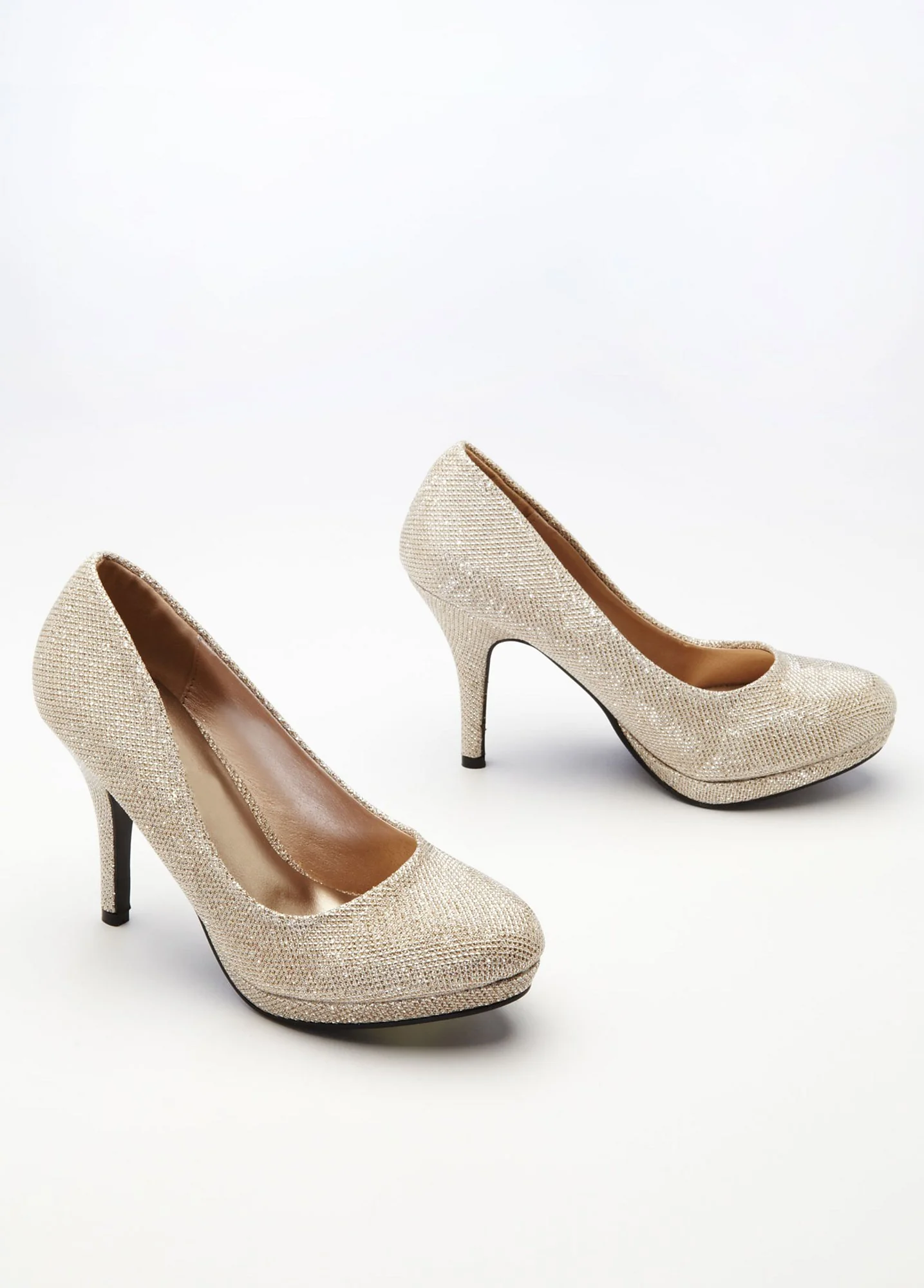 Glitter Mesh Pump with Platform